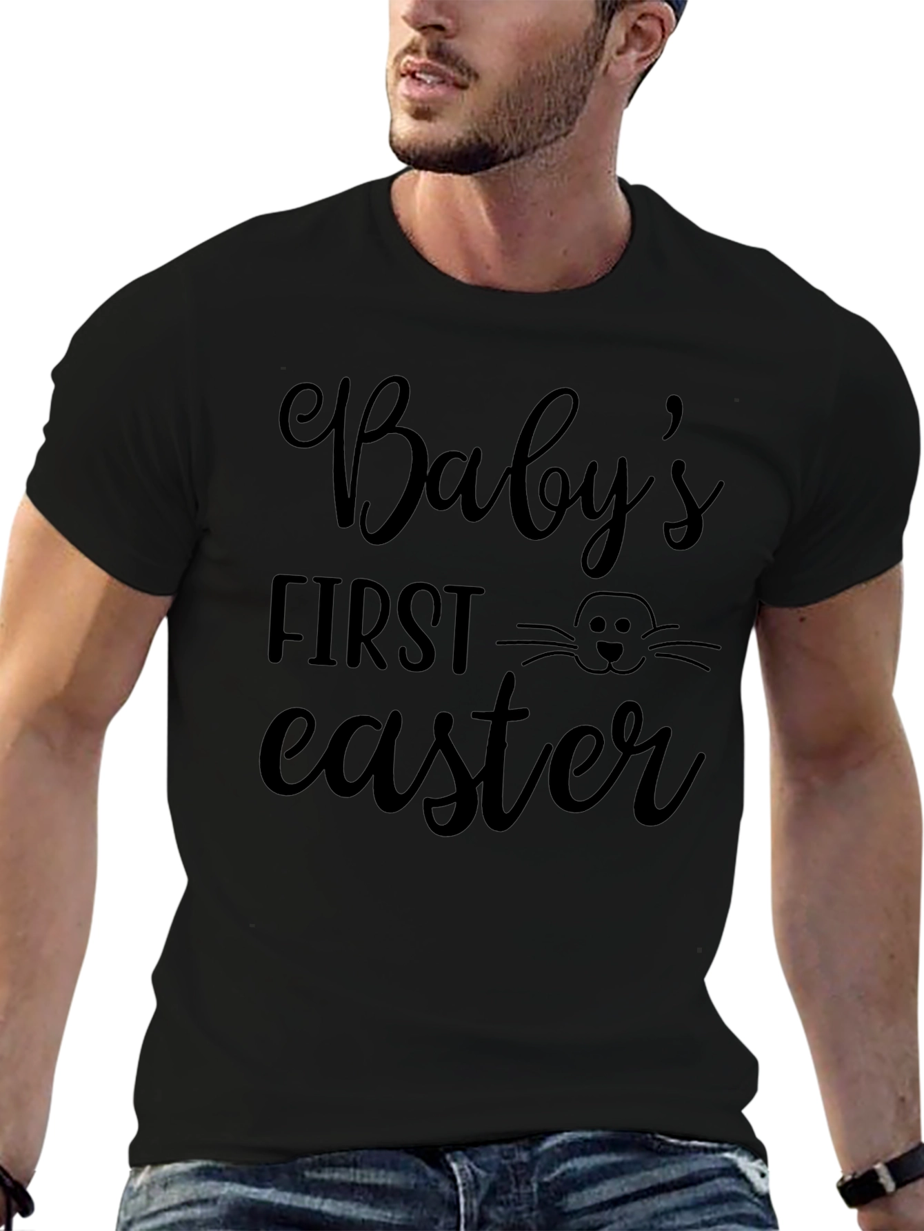 Babys First Easter T-Shirt - Cute Bunny Design