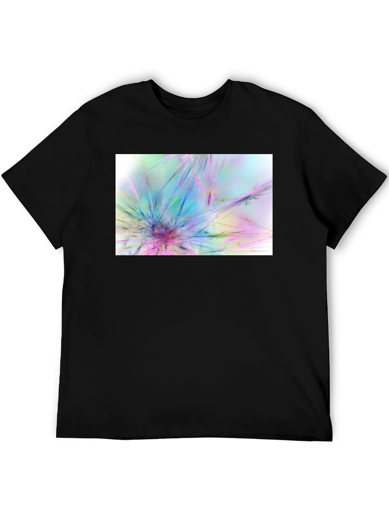 Abstract Burst Graphic Black T-Shirt
