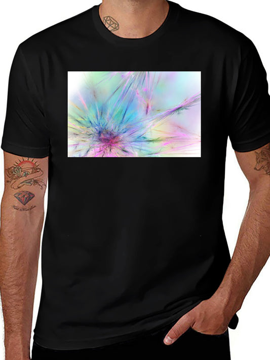 Abstract Burst Graphic Black T-Shirt