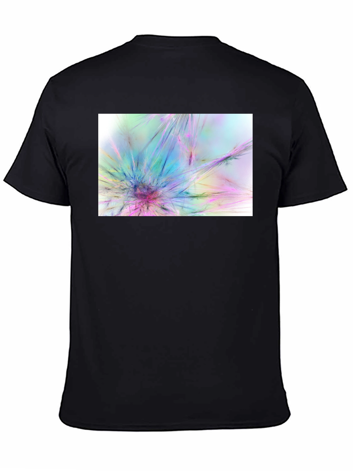 Abstract Burst Graphic Black T-Shirt