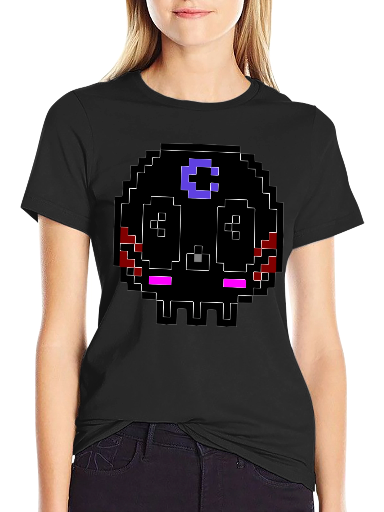 Pixel Skull Graphic T-Shirt