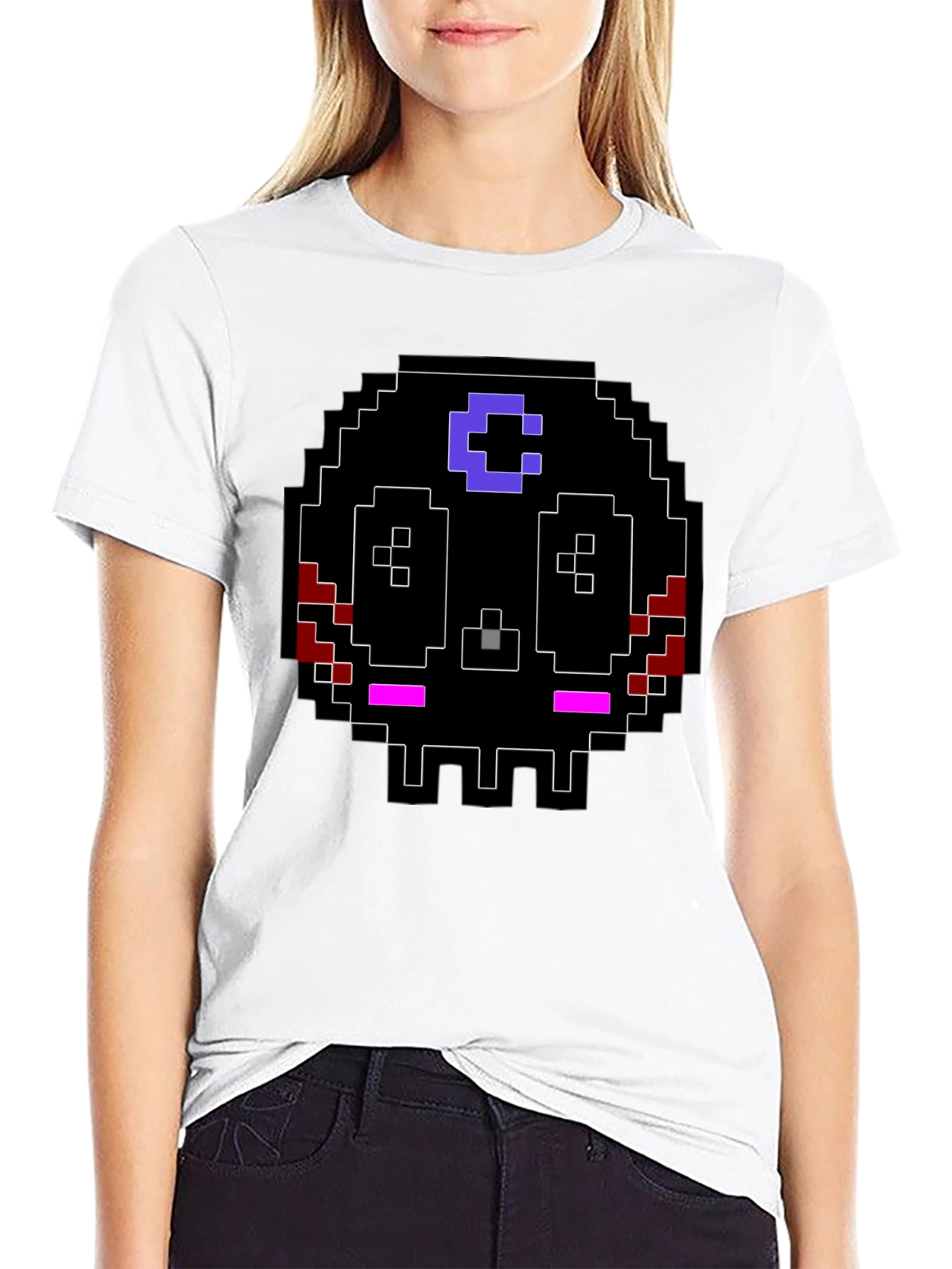 Pixel Skull Graphic T-Shirt