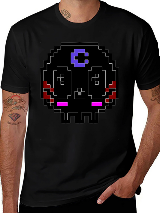 Pixel Skull Graphic T-Shirt