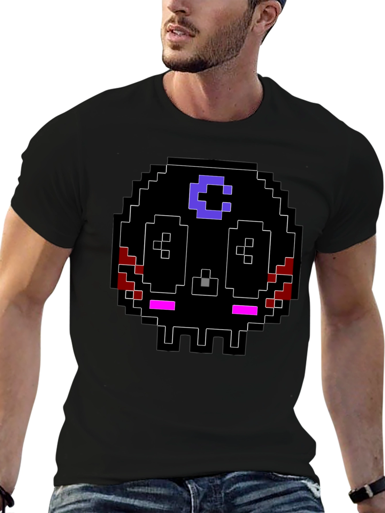 Pixel Skull Graphic T-Shirt