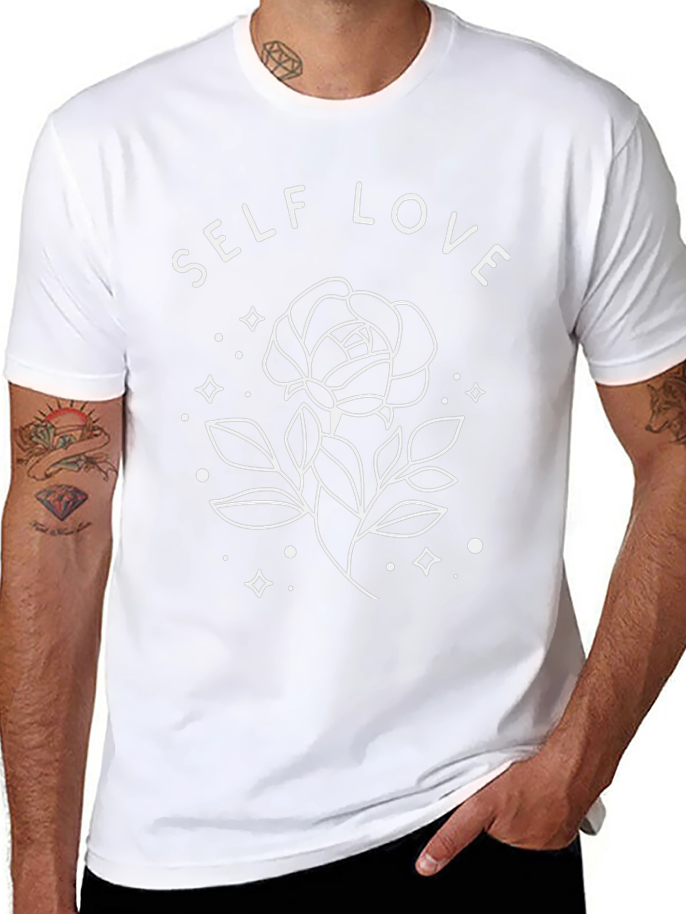 Self Love Rose Graphic Tee - Stylish Comfort