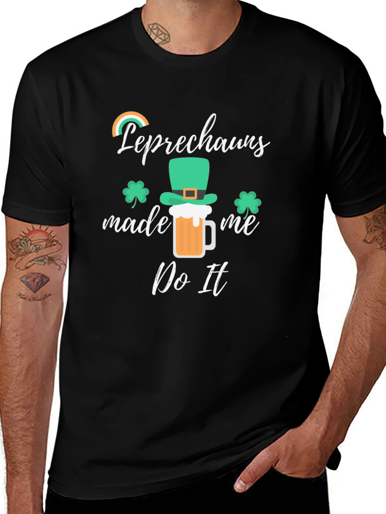 Leprechauns Made Me Do It St. Patricks Day Tee