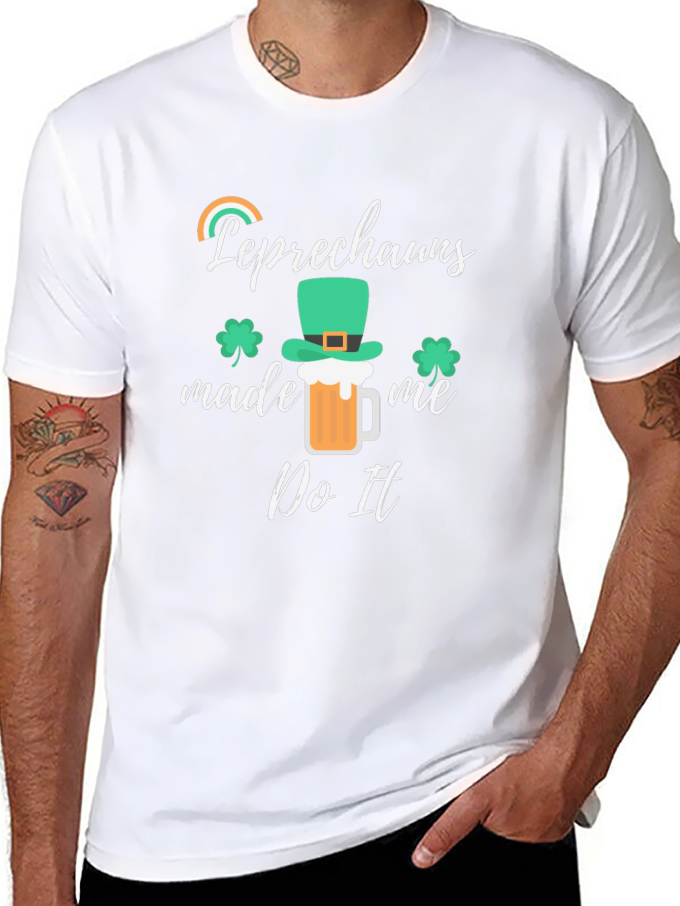 Leprechauns Made Me Do It St. Patricks Day Tee