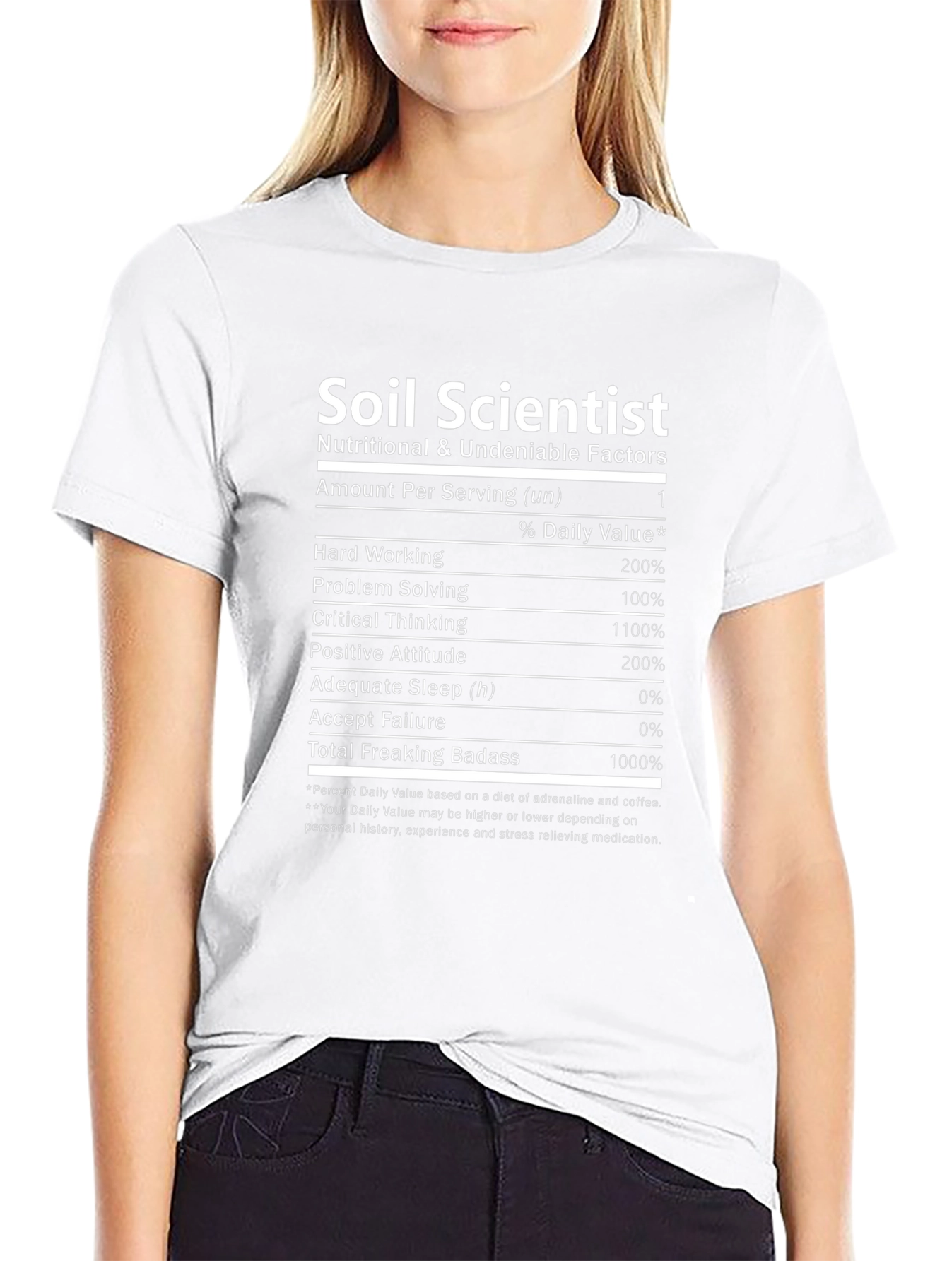 Soil Scientist Nutrition Facts Black T-Shirt