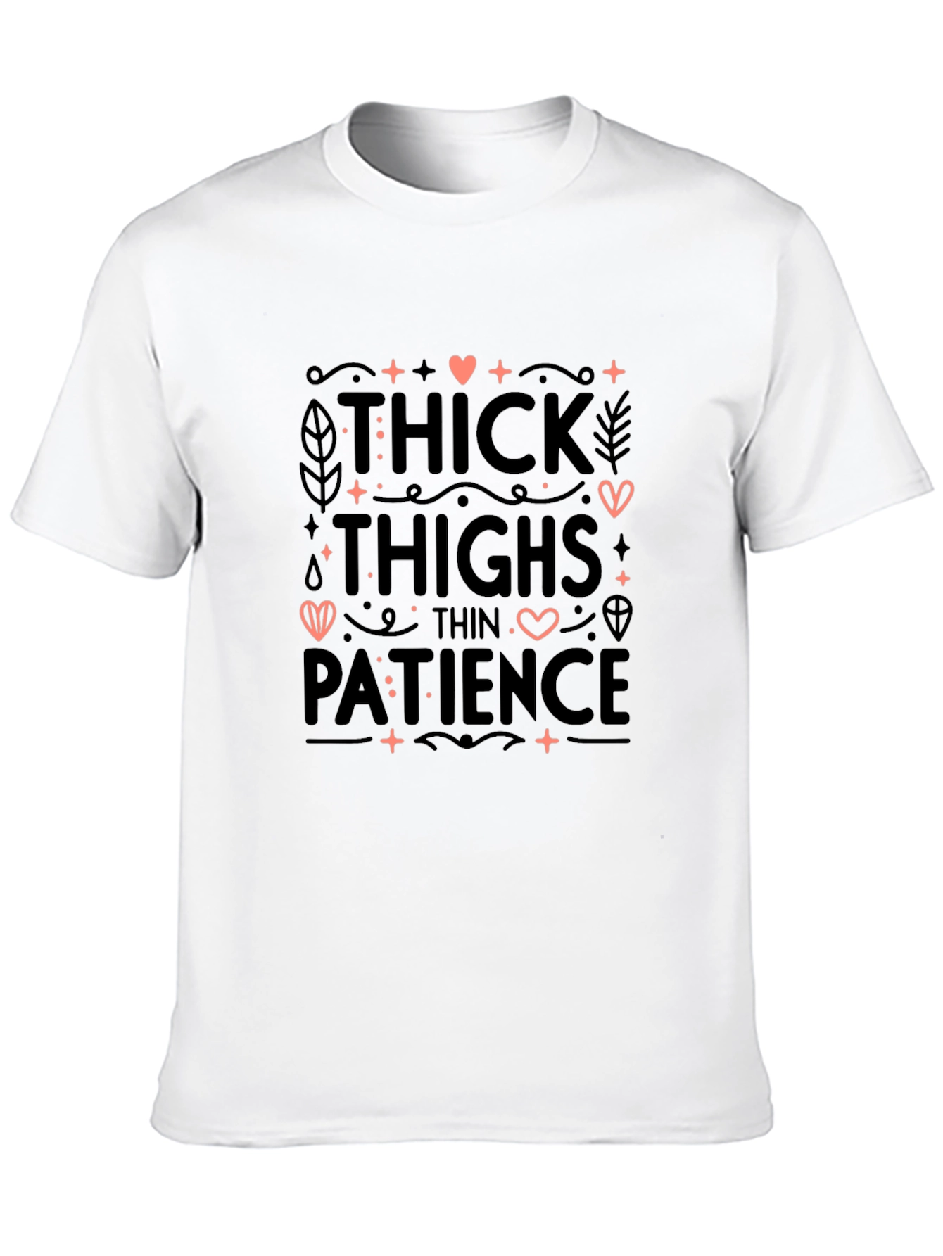 Thick Thighs Thin Patience Graphic Tee - Black