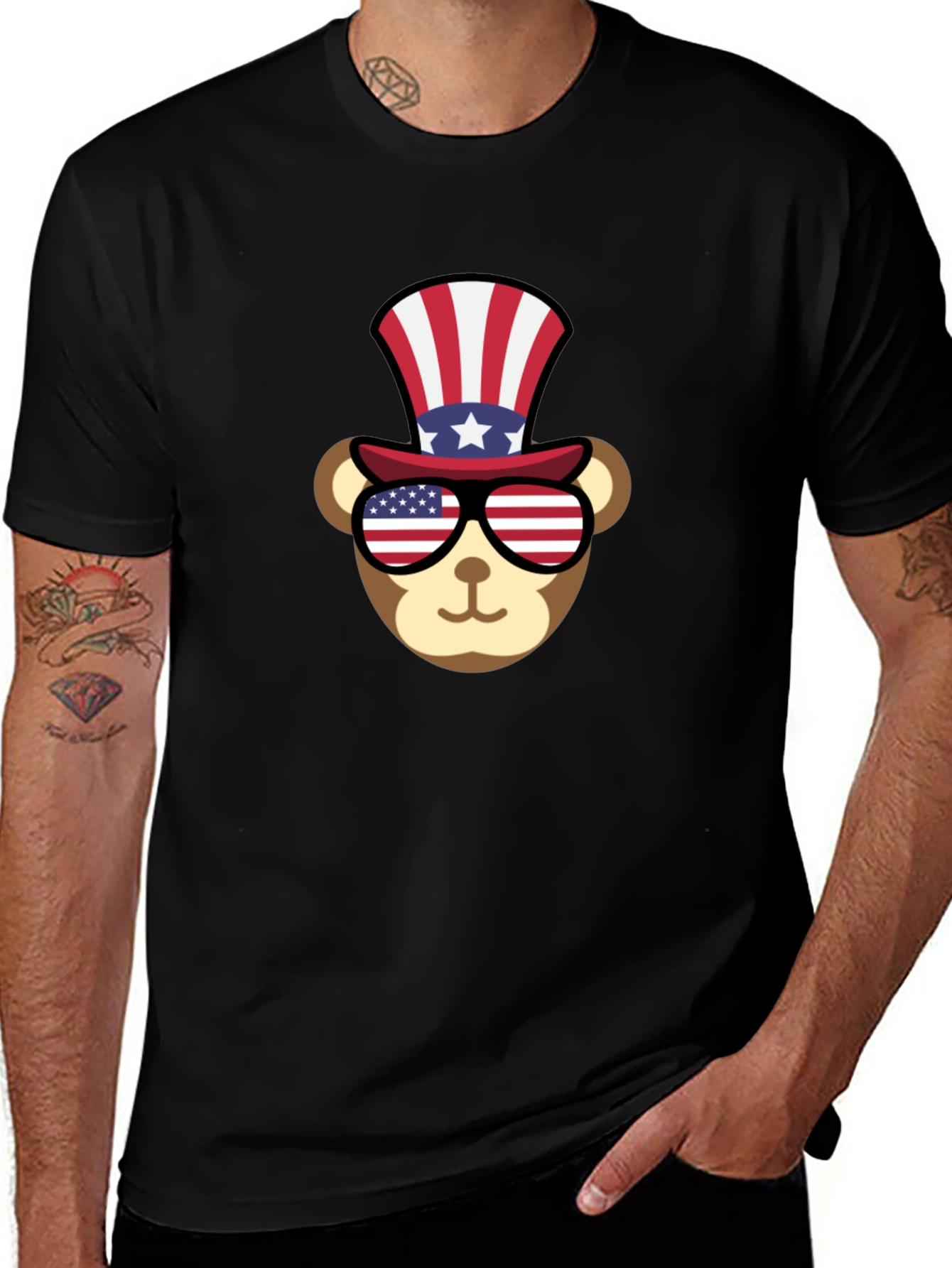 Patriotic Bear T-Shirt - Stars & Stripes