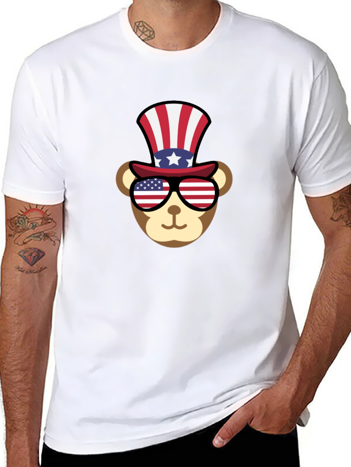 Patriotic Bear T-Shirt - Stars & Stripes