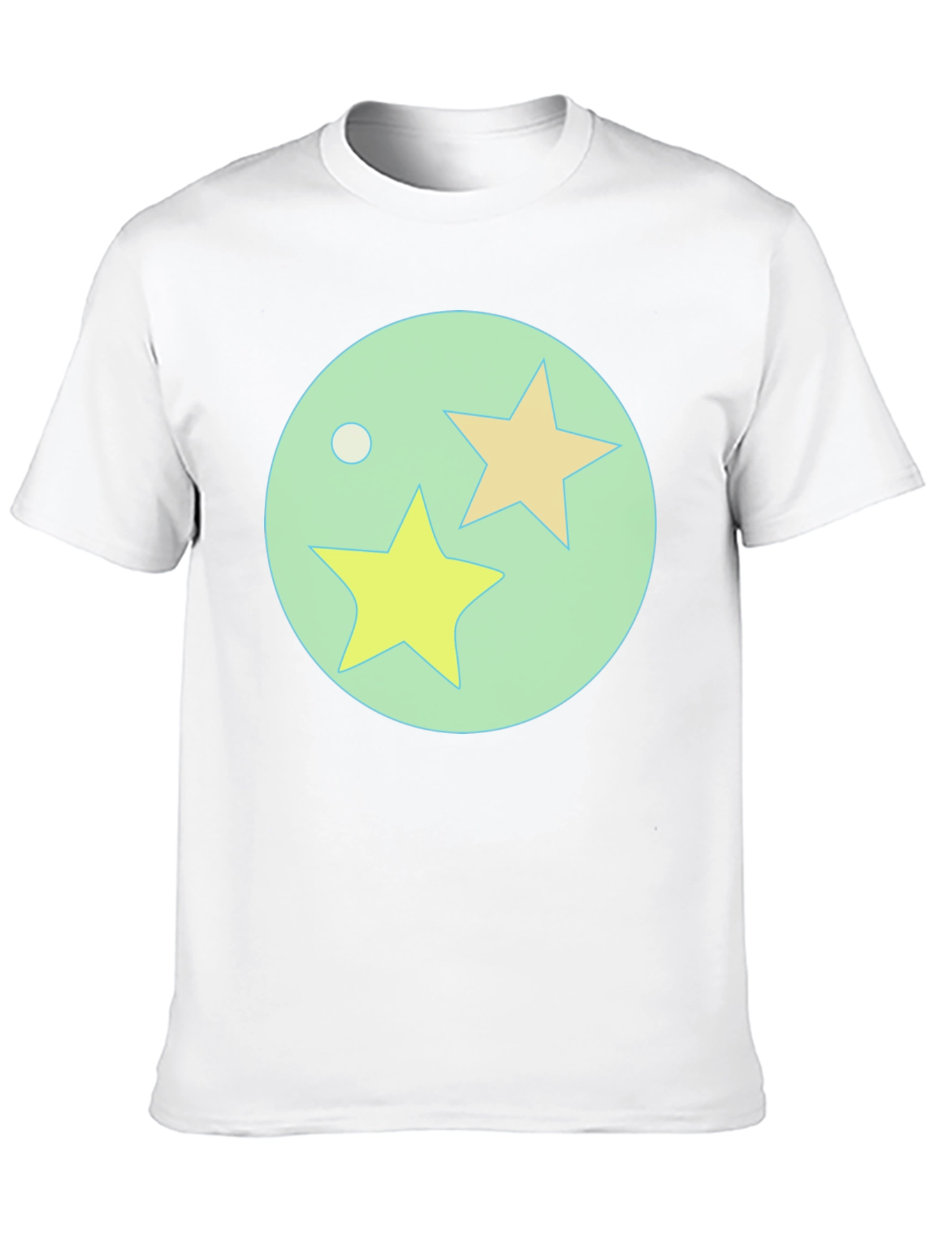 Black T-Shirt with Starry Orb Graphic