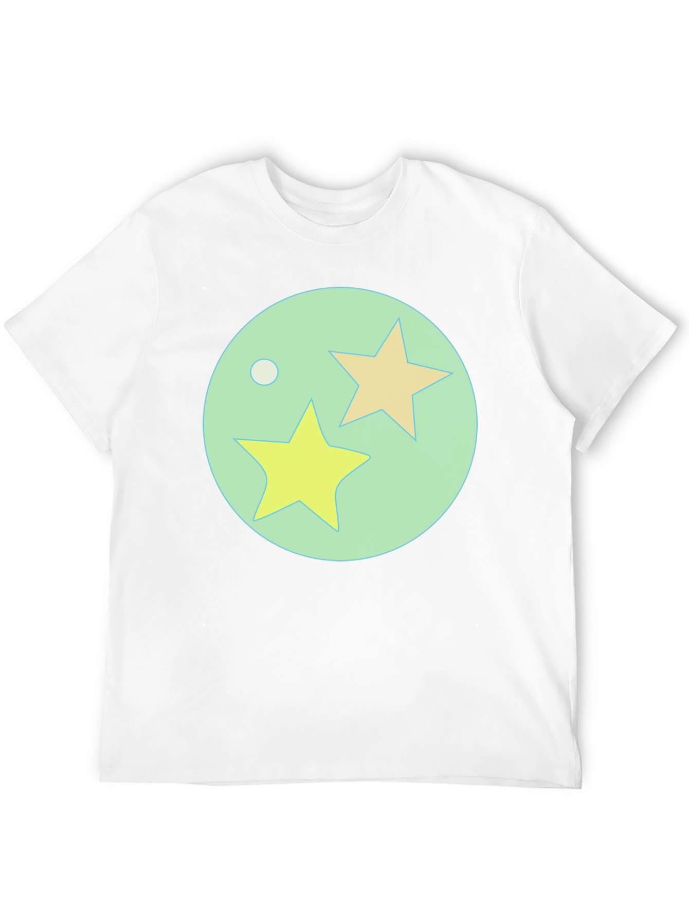 Black T-Shirt with Starry Orb Graphic