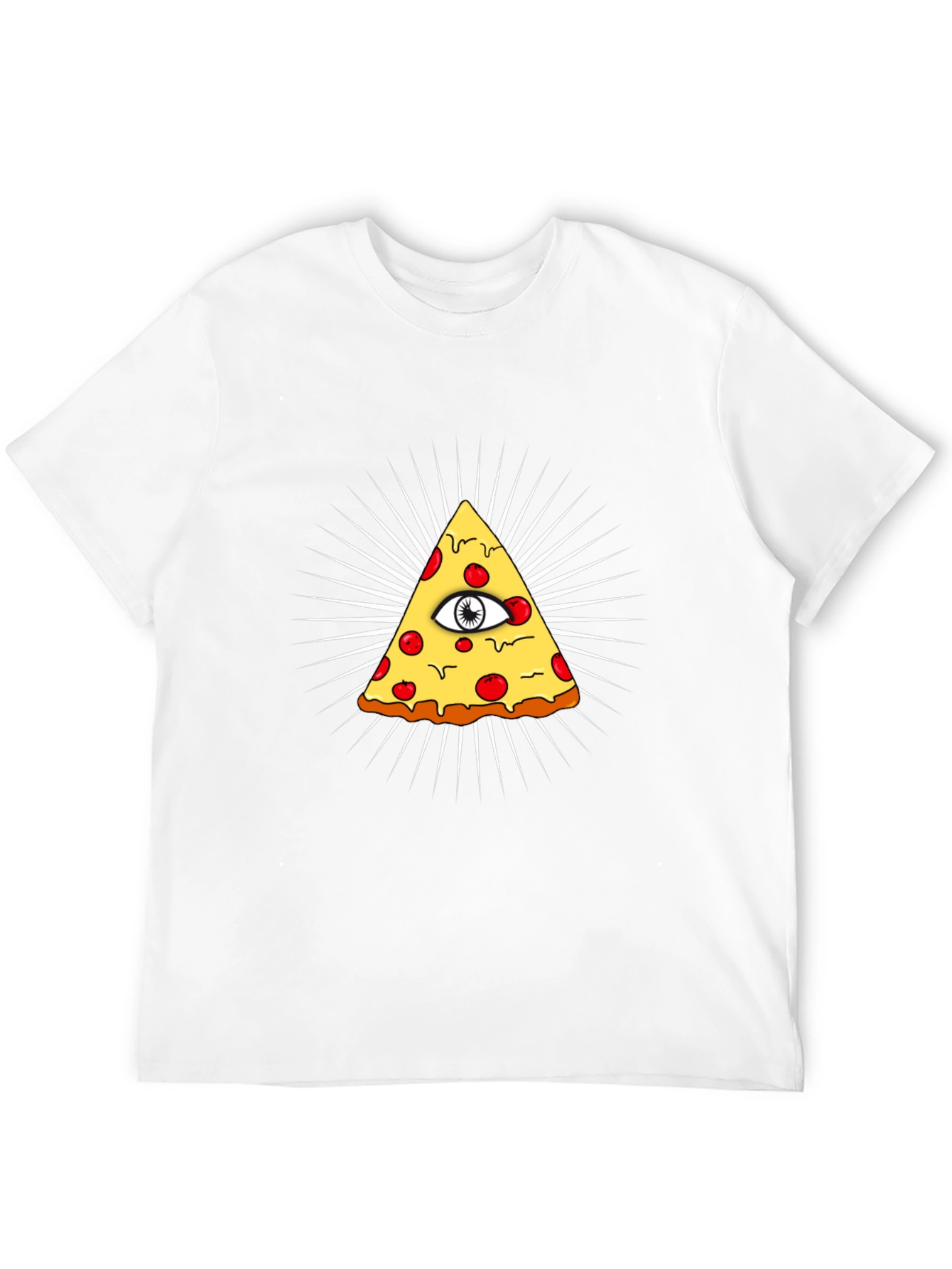 Illuminati Pizza Graphic Black T-Shirt