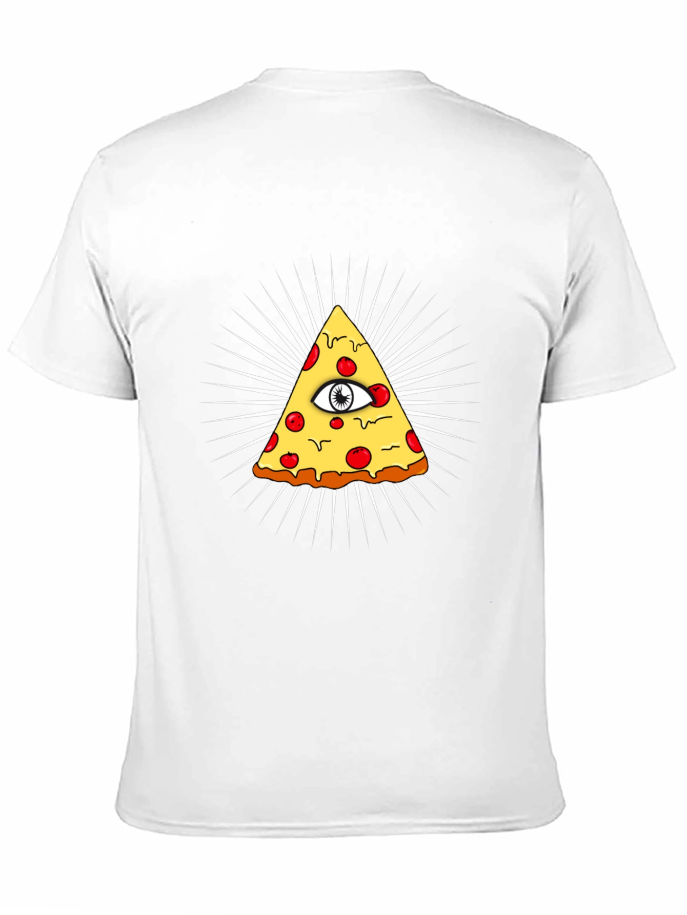 Illuminati Pizza Graphic Black T-Shirt