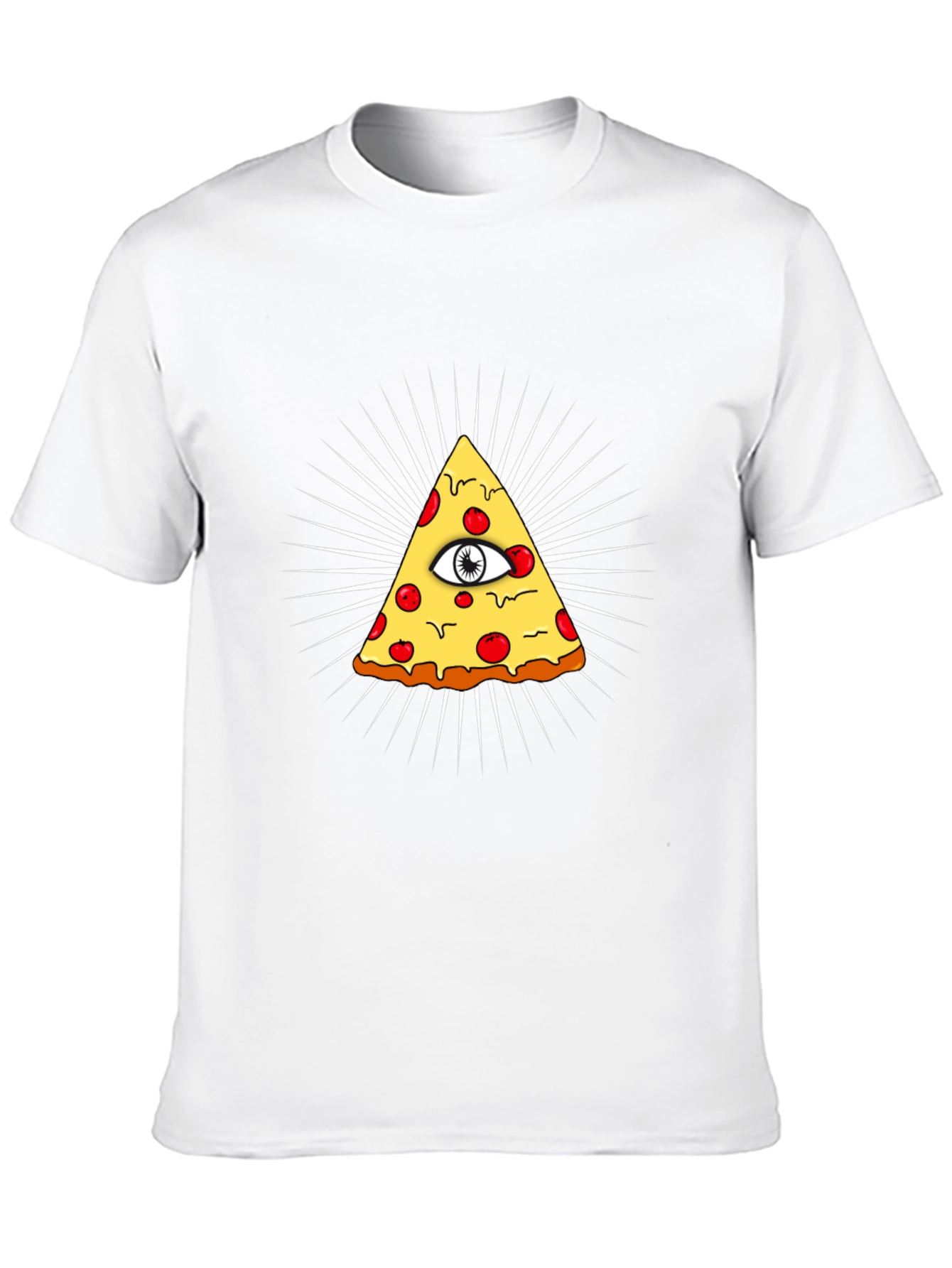 Illuminati Pizza Graphic Black T-Shirt