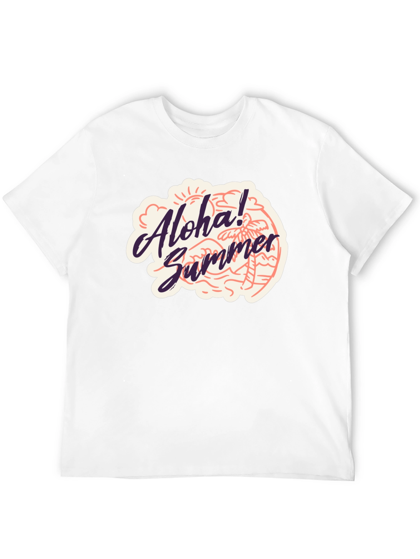 Aloha Summer Black T-Shirt - Beach Vibes
