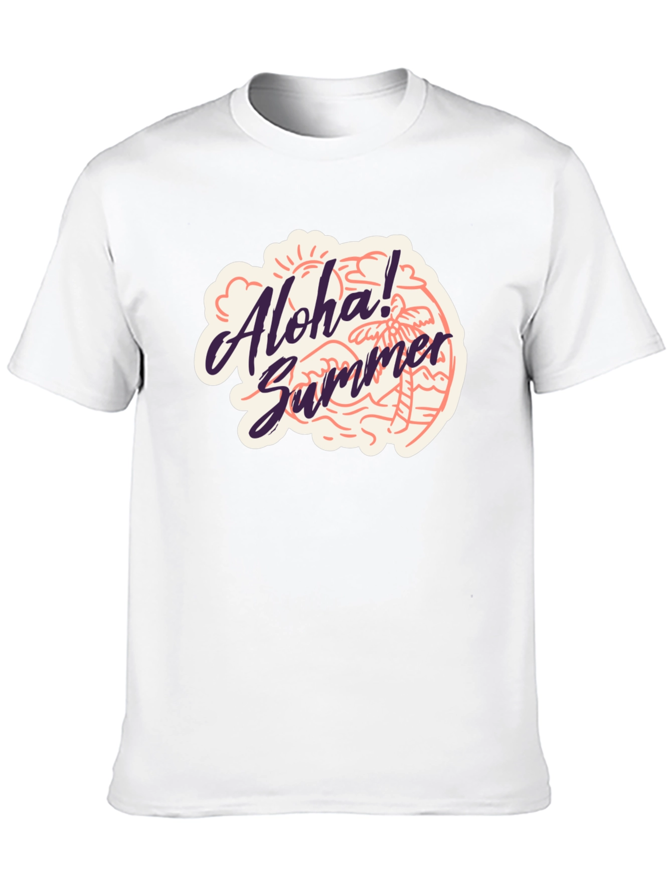 Aloha Summer Black T-Shirt - Beach Vibes