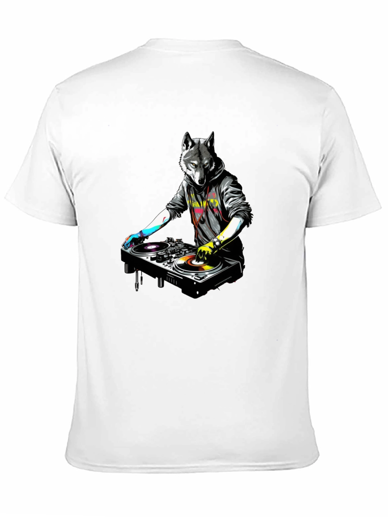 DJ Wolf Graphic Tee - Cool & Unique Design