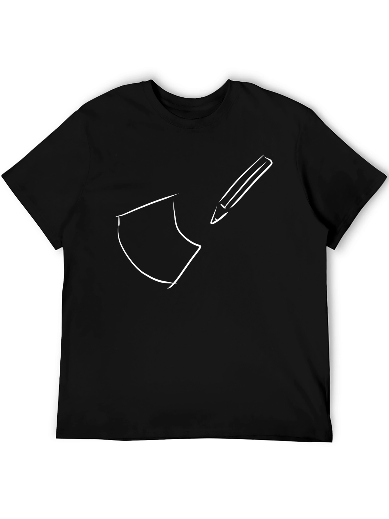 Sketchbook Tee - Creative Design Black Cotton T-Shirt