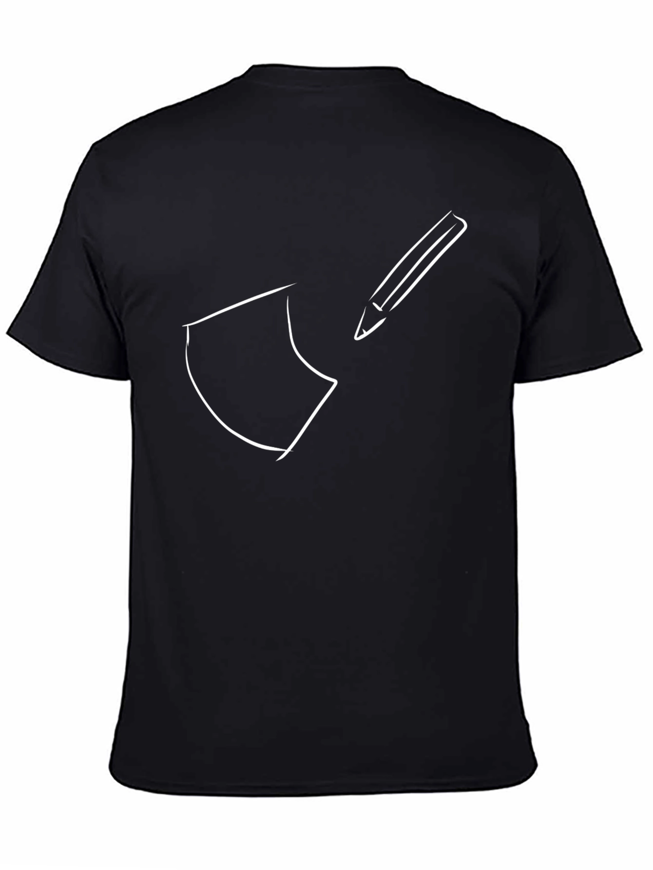 Sketchbook Tee - Creative Design Black Cotton T-Shirt
