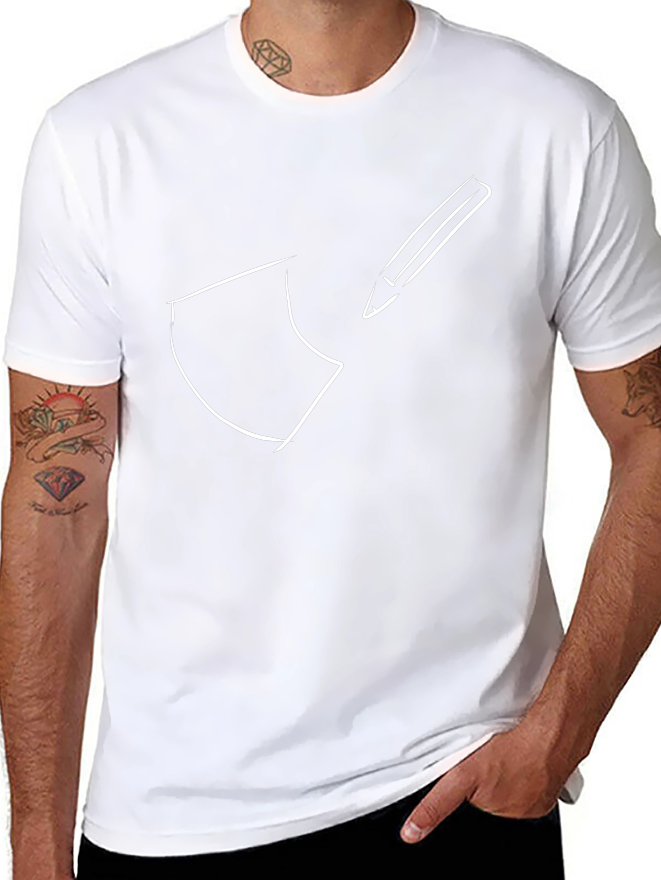 Sketchbook Tee - Creative Design Black Cotton T-Shirt