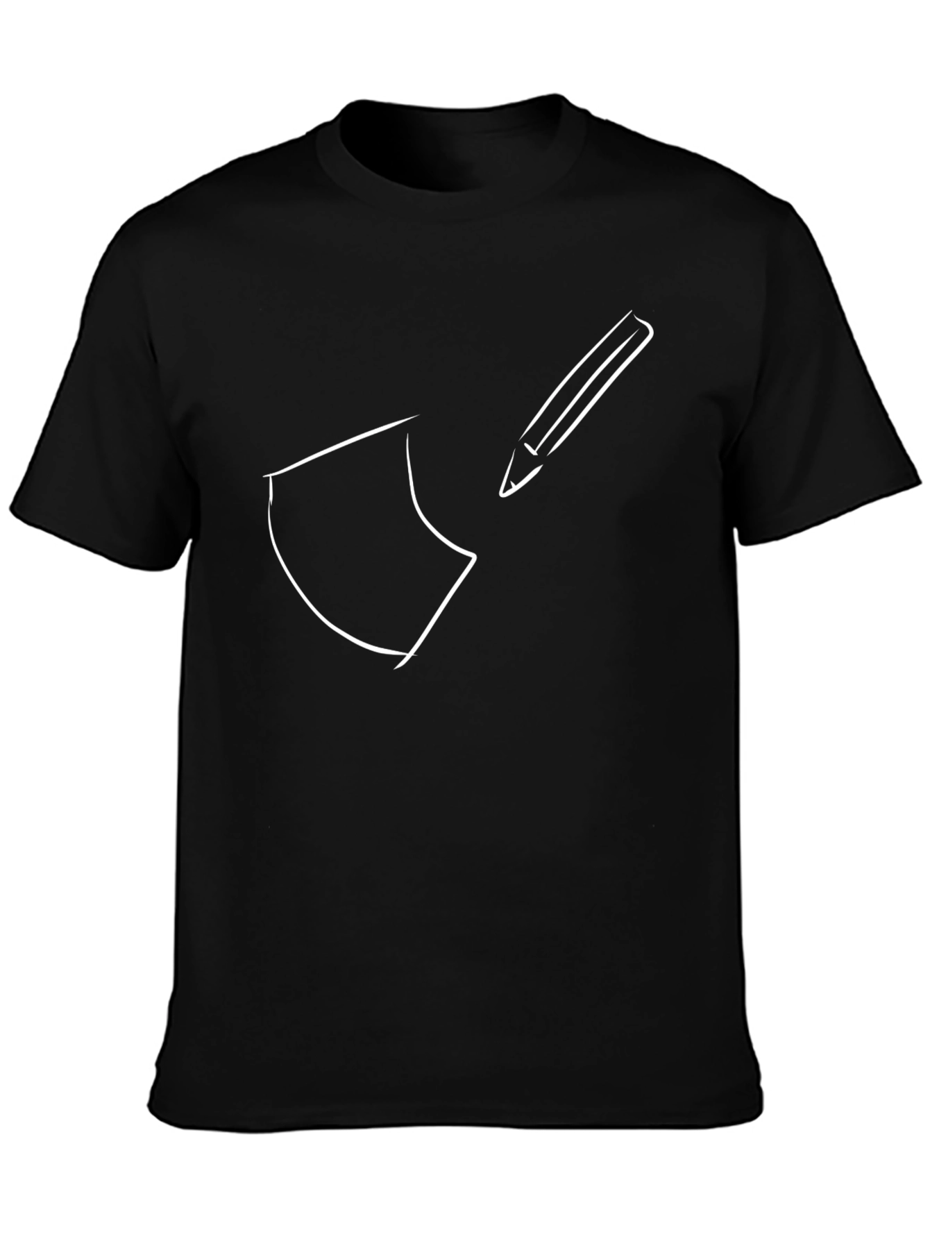 Sketchbook Tee - Creative Design Black Cotton T-Shirt