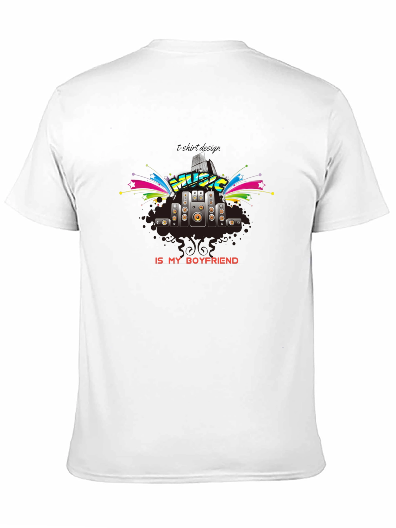 Music is My Boyfriend T-Shirt - Black Graphic Tee