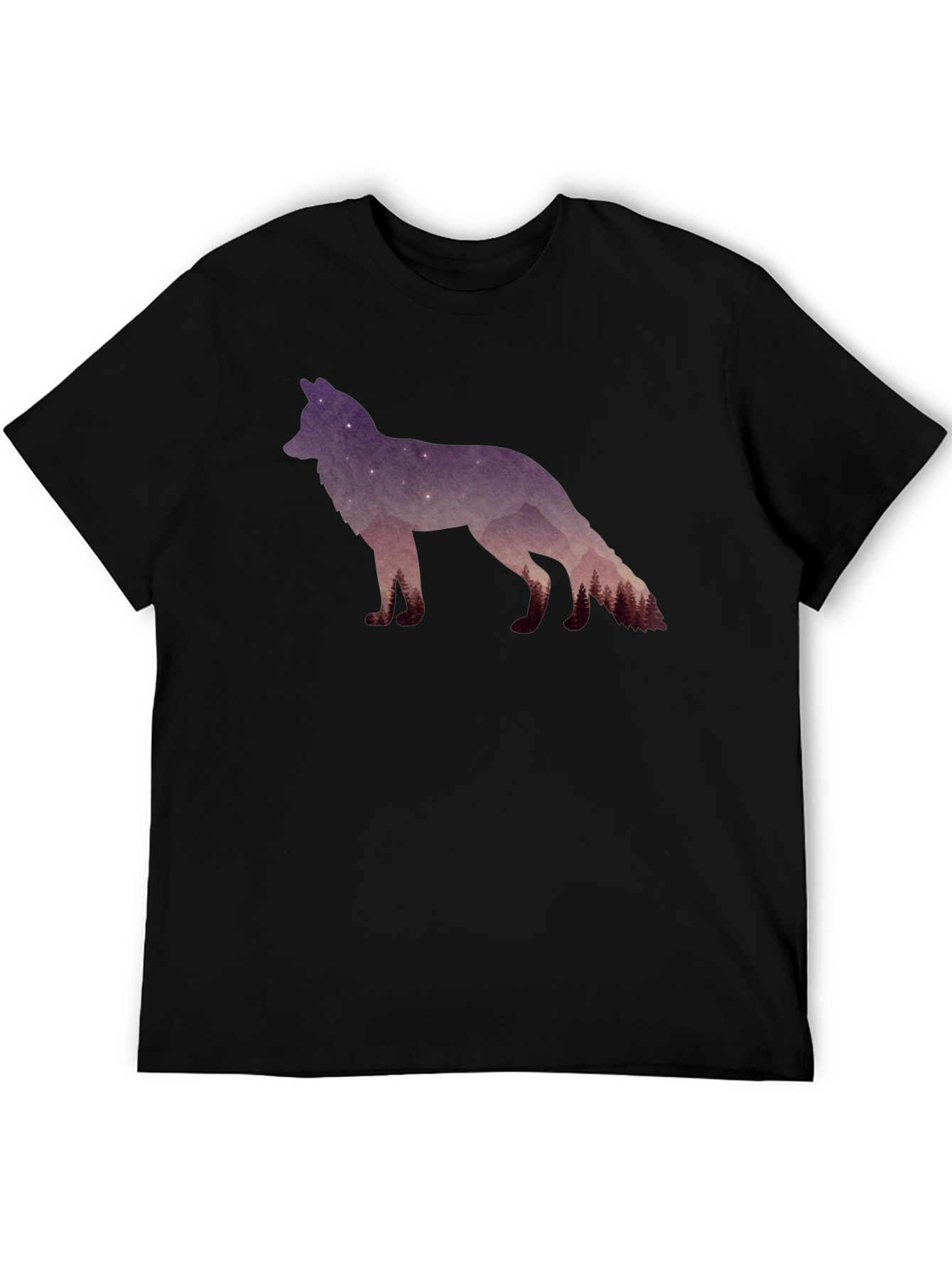 Galaxy Wolf Silhouette T-Shirt