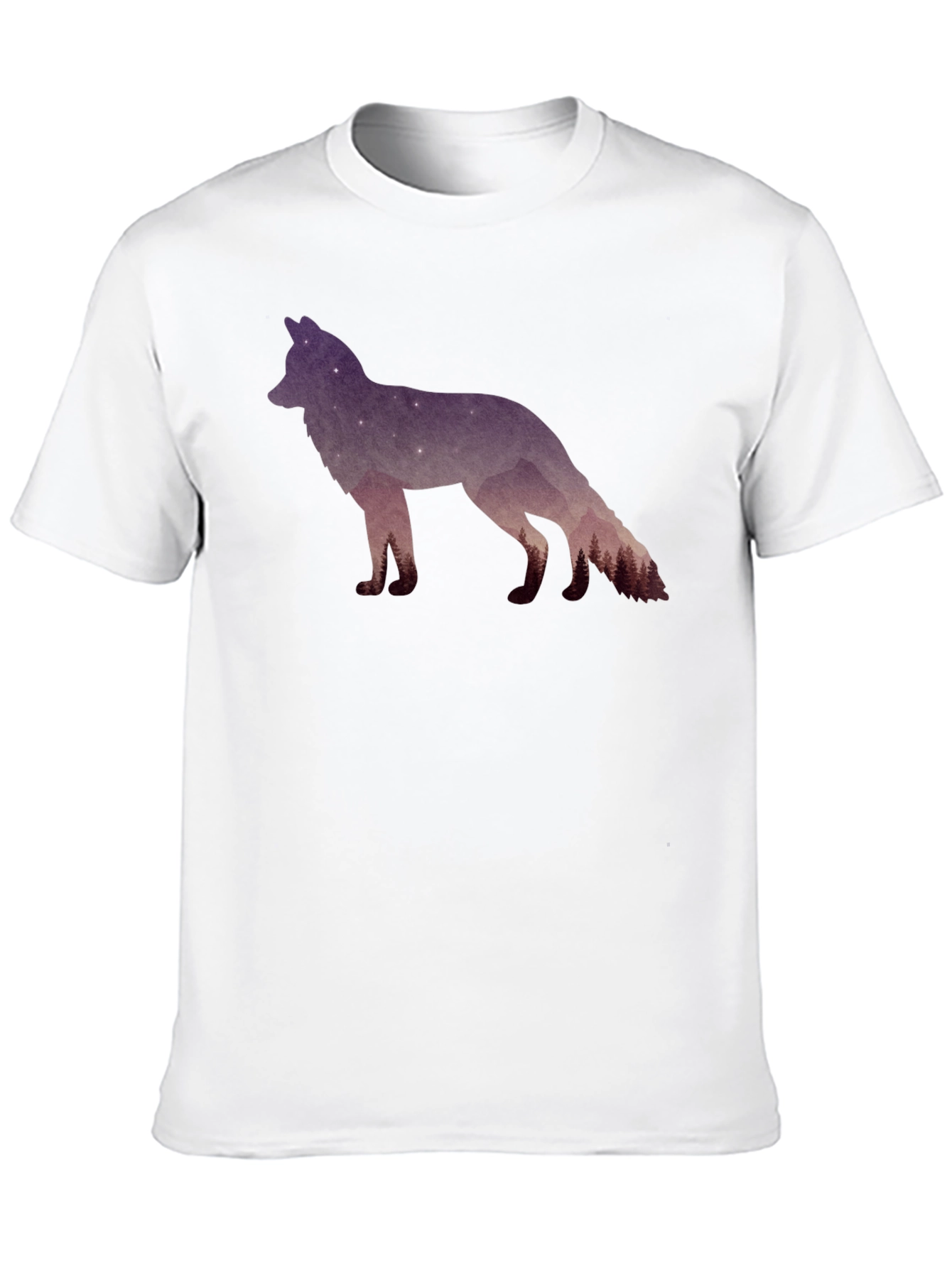 Galaxy Wolf Silhouette T-Shirt