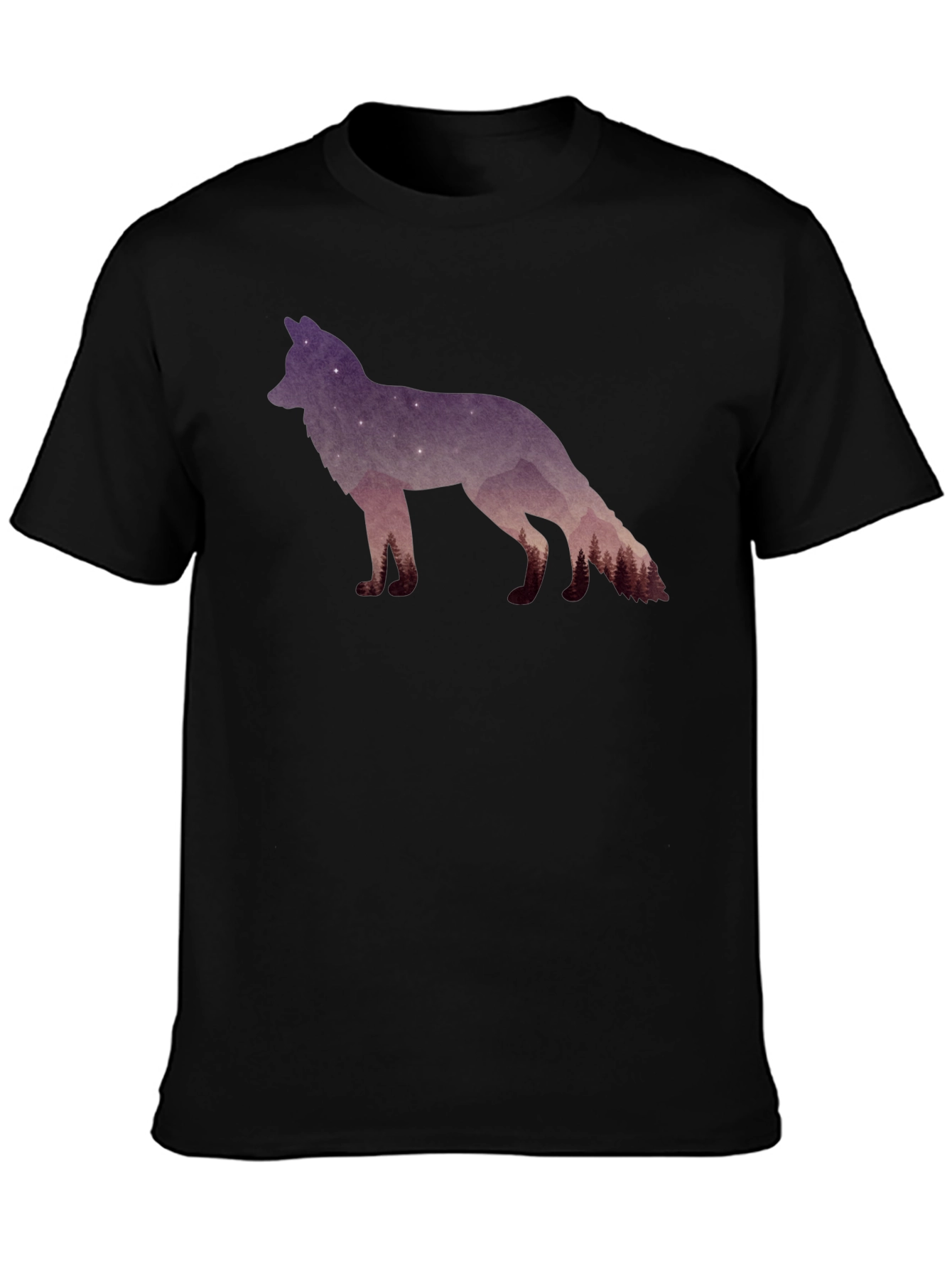 Galaxy Wolf Silhouette T-Shirt