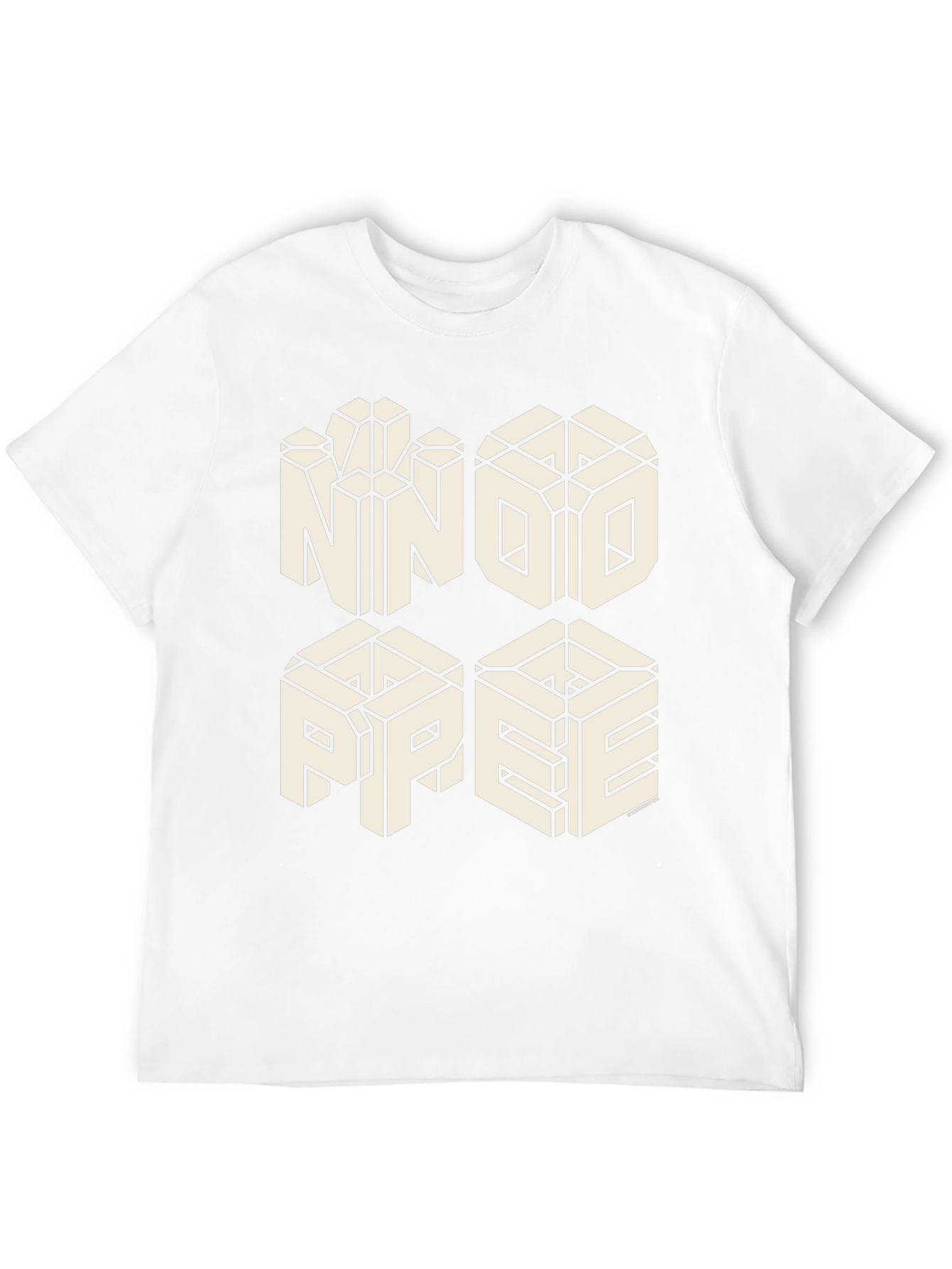 Optical Illusion Graphic Tee - NNOO PPEE Black T-Shirt