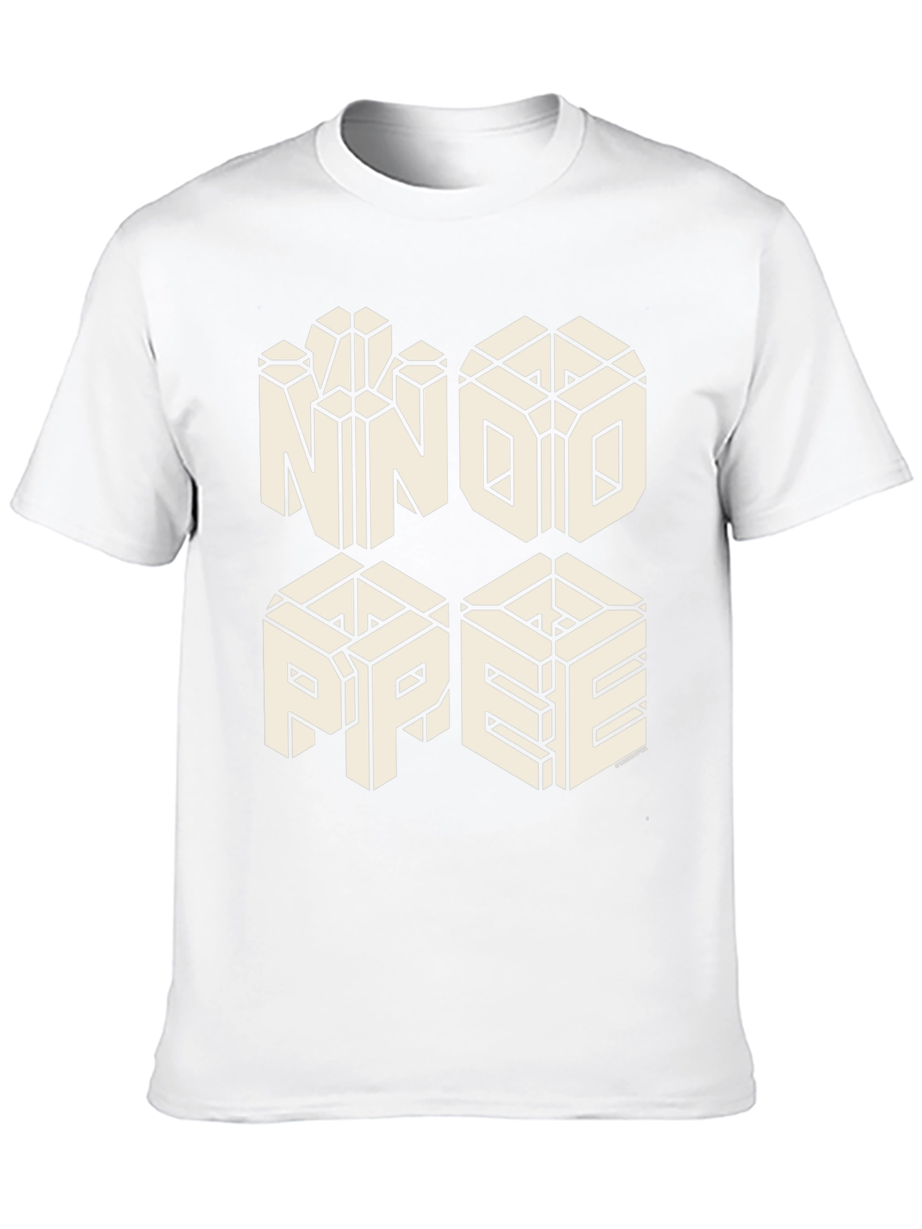 Optical Illusion Graphic Tee - NNOO PPEE Black T-Shirt