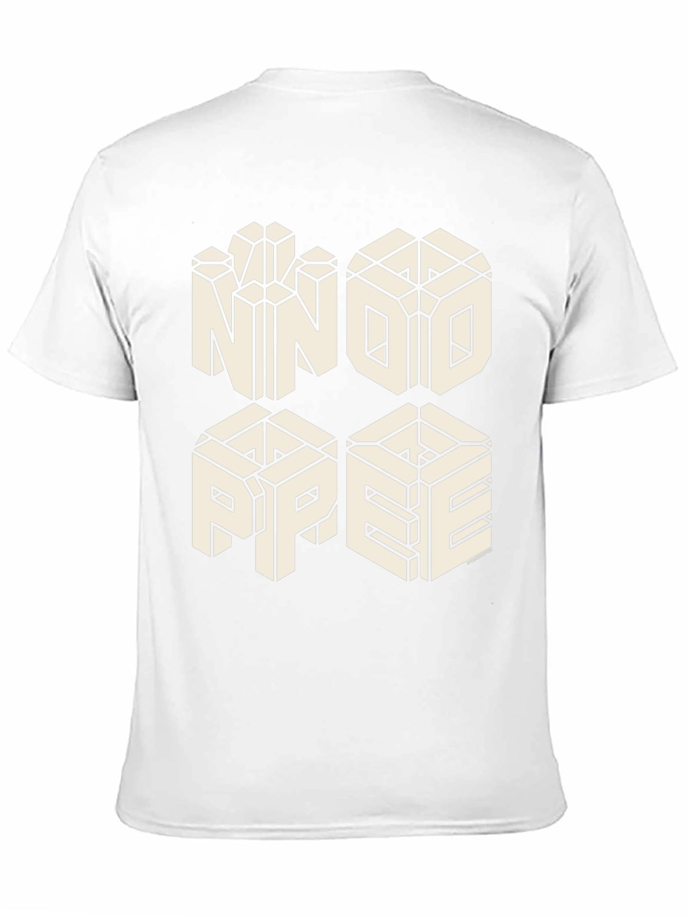 Optical Illusion Graphic Tee - NNOO PPEE Black T-Shirt