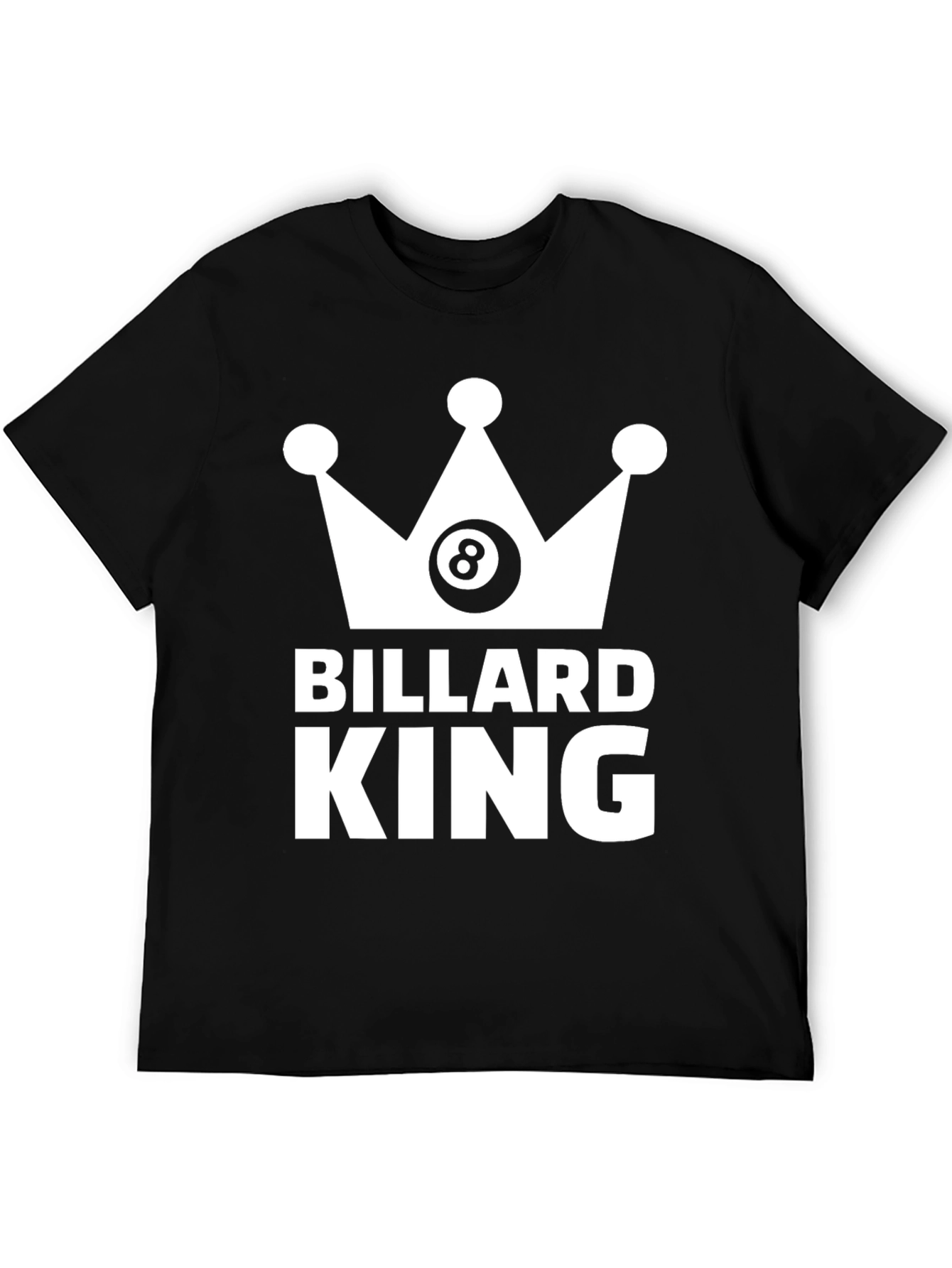 Billiard King T-Shirt - 8 Ball Crown Design