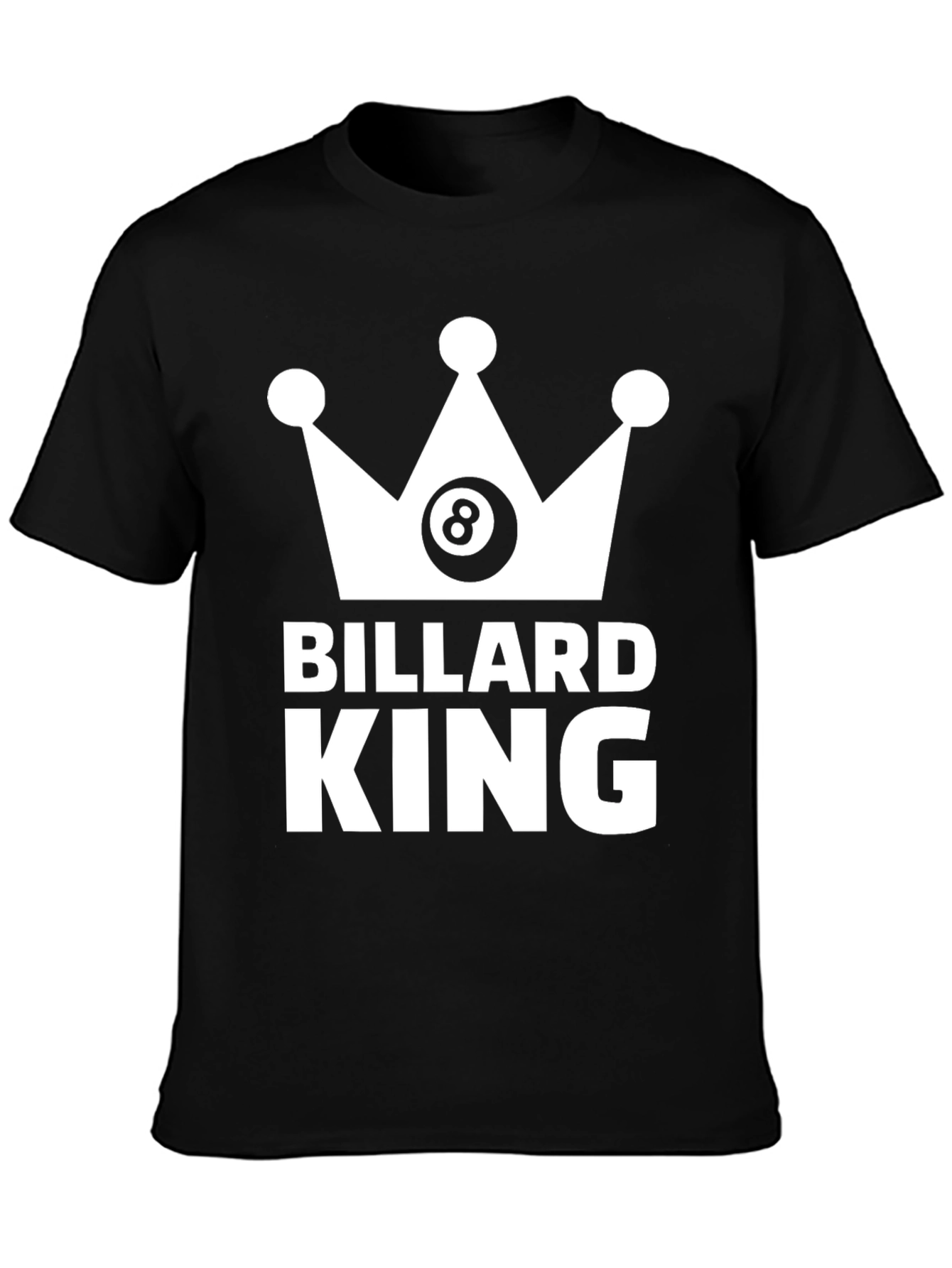Billiard King T-Shirt - 8 Ball Crown Design