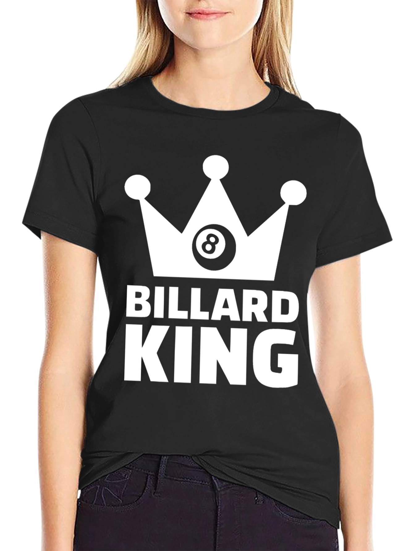 Billiard King T-Shirt - 8 Ball Crown Design