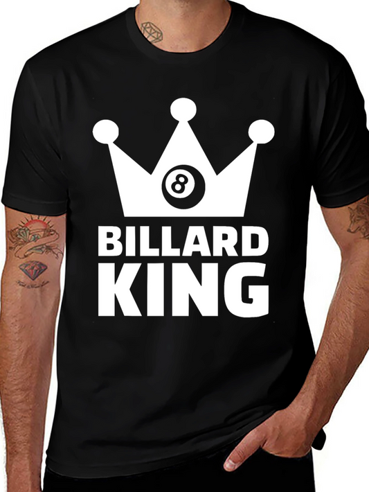 Billiard King T-Shirt - 8 Ball Crown Design