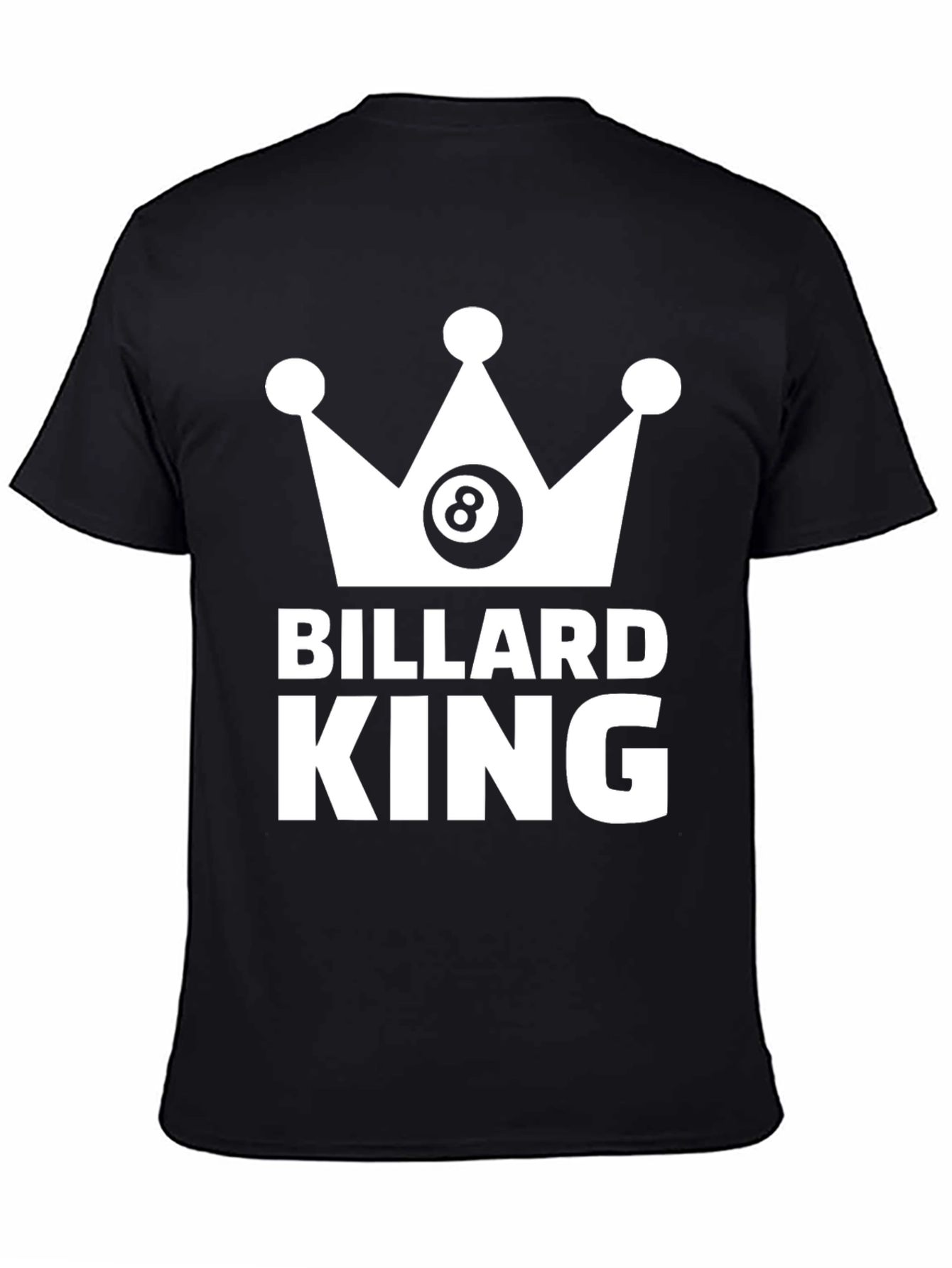 Billiard King T-Shirt - 8 Ball Crown Design