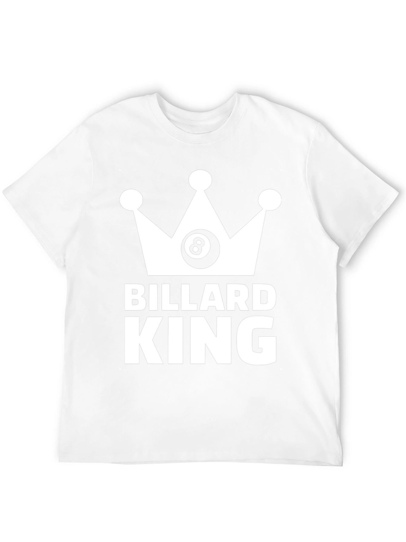 Billiard King T-Shirt - 8 Ball Crown Design