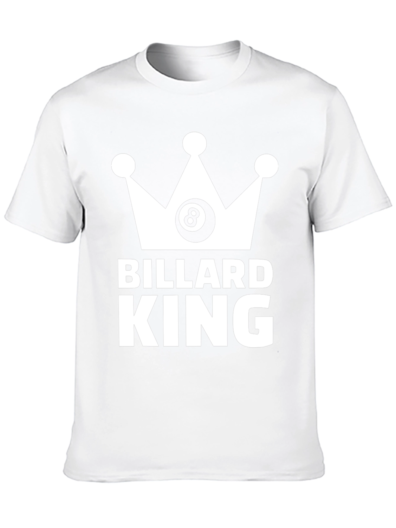 Billiard King T-Shirt - 8 Ball Crown Design