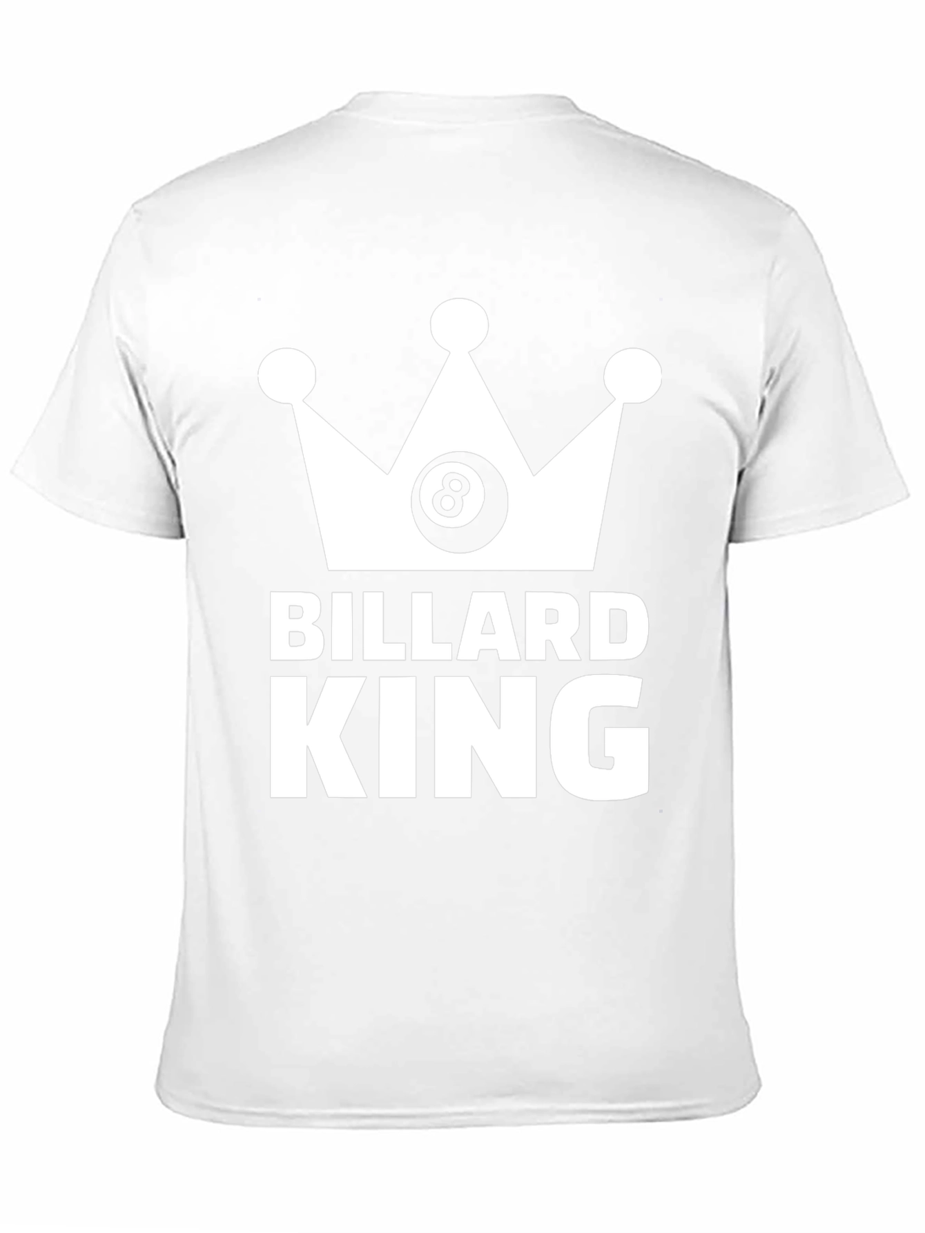 Billiard King T-Shirt - 8 Ball Crown Design