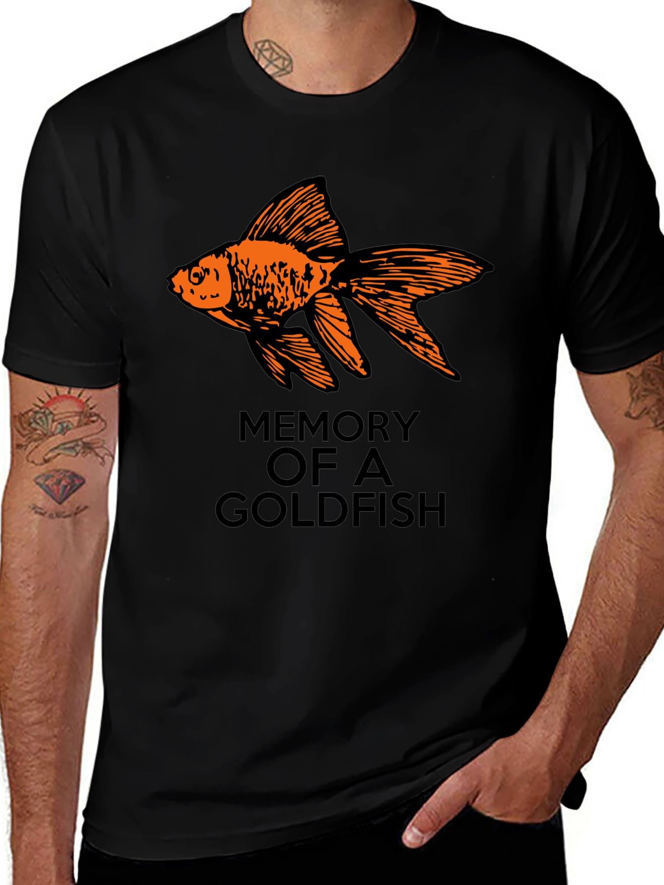 Goldfish Memory Graphic Tee - Novelty T-Shirt