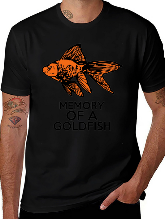 Goldfish Memory Graphic Tee - Novelty T-Shirt