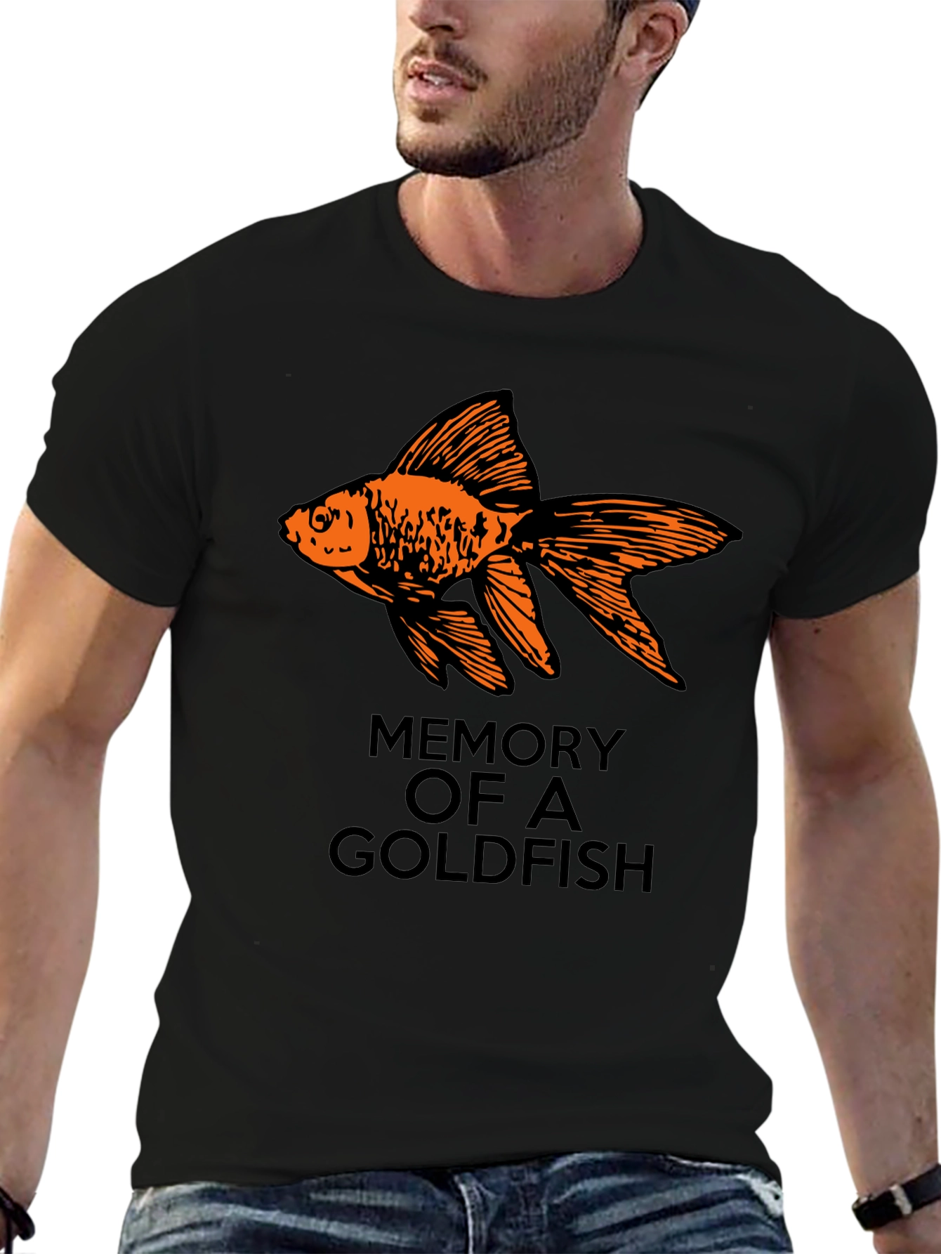 Goldfish Memory Graphic Tee - Novelty T-Shirt