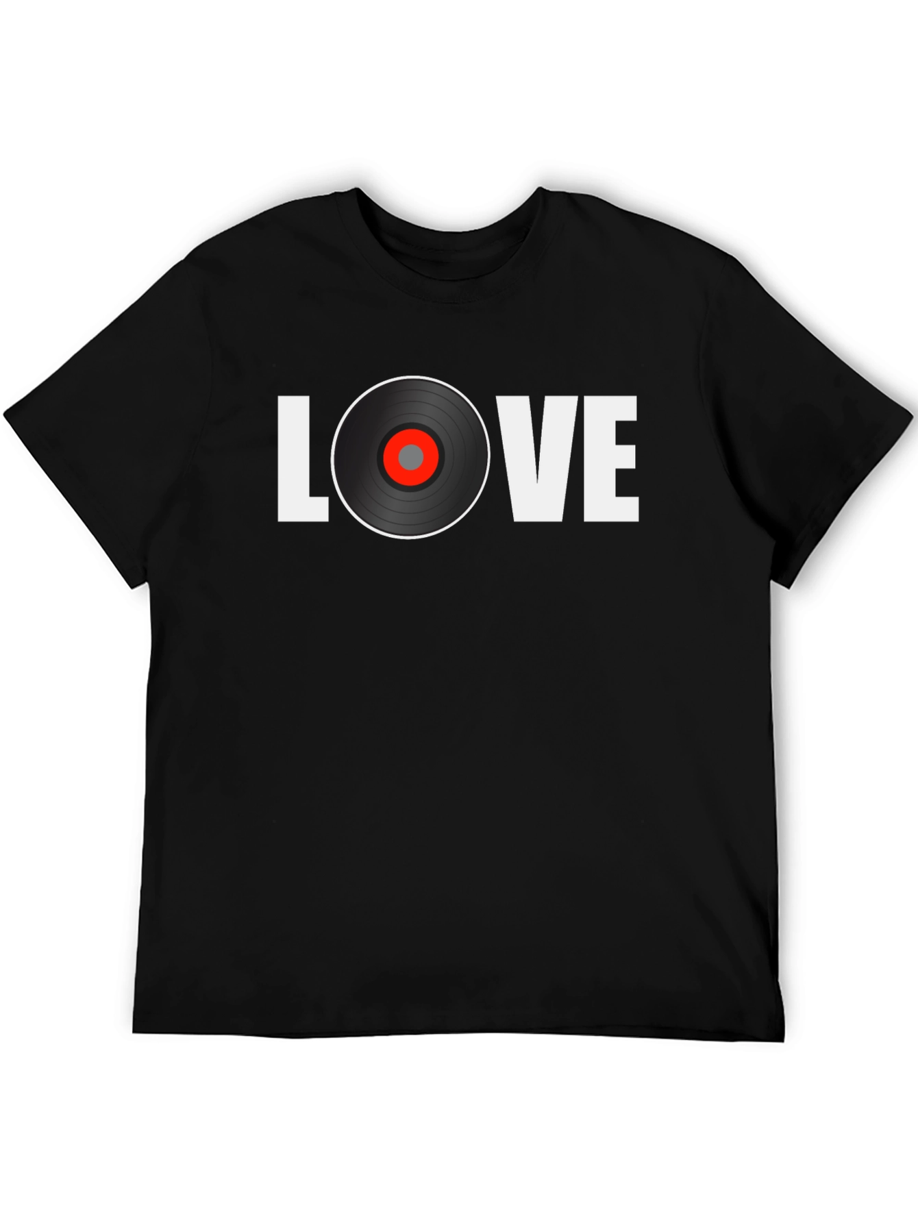 Love Vinyl Record Graphic T-Shirt