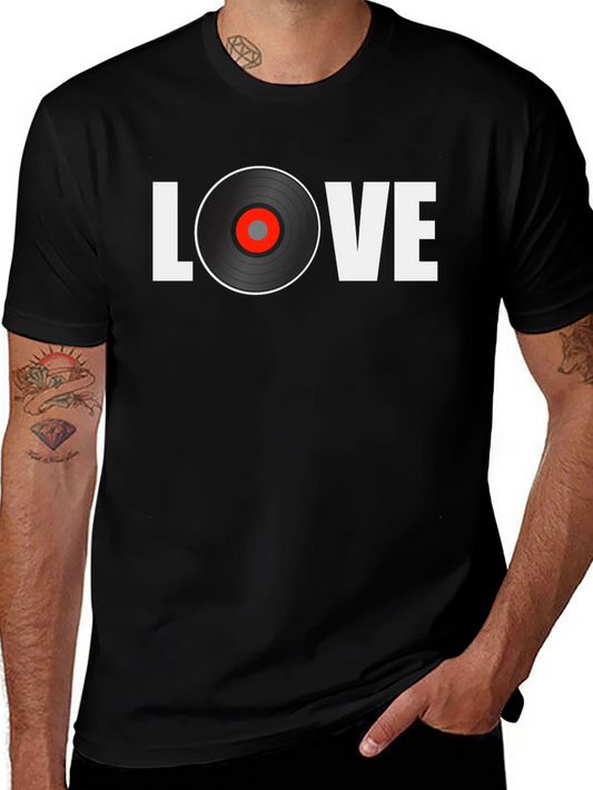 Love Vinyl Record Graphic T-Shirt