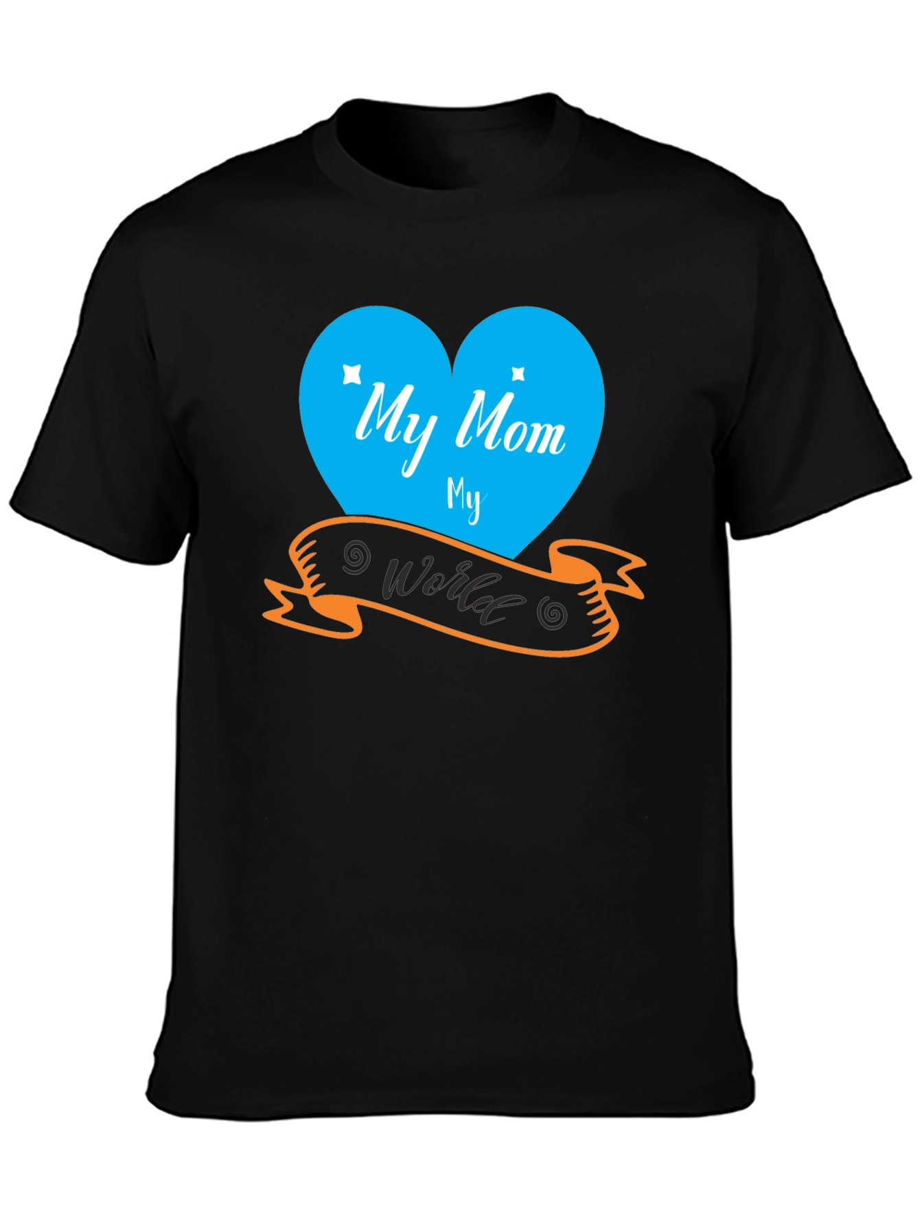 My Mom My World Black T-Shirt