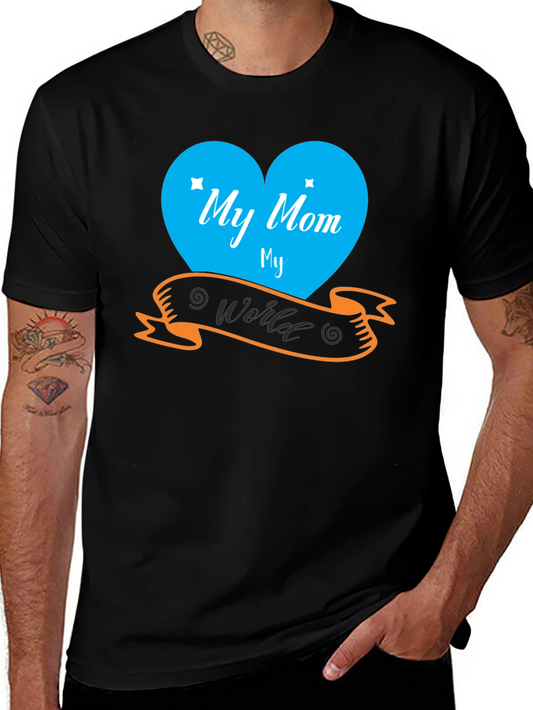 My Mom My World Black T-Shirt