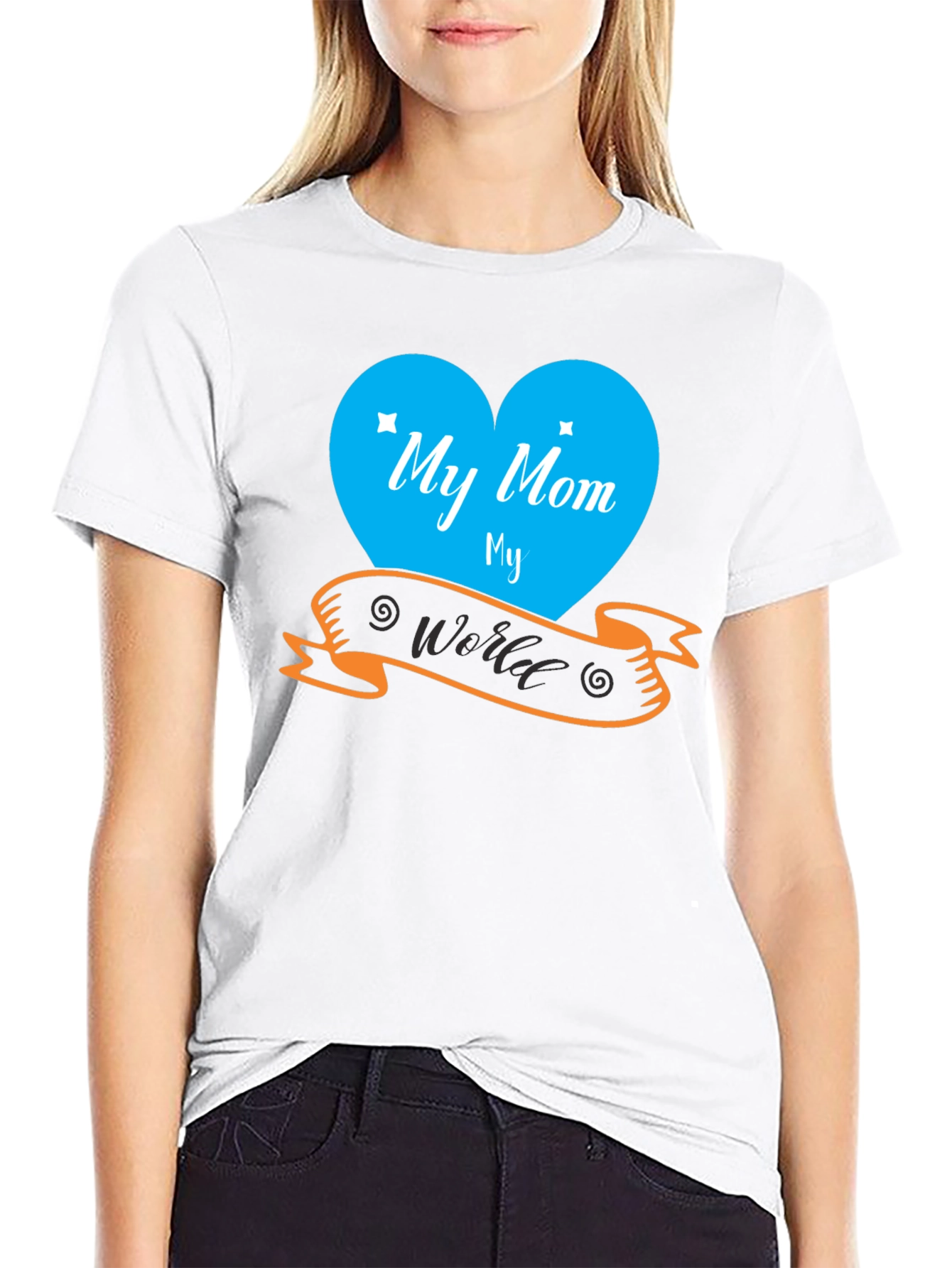 My Mom My World Black T-Shirt